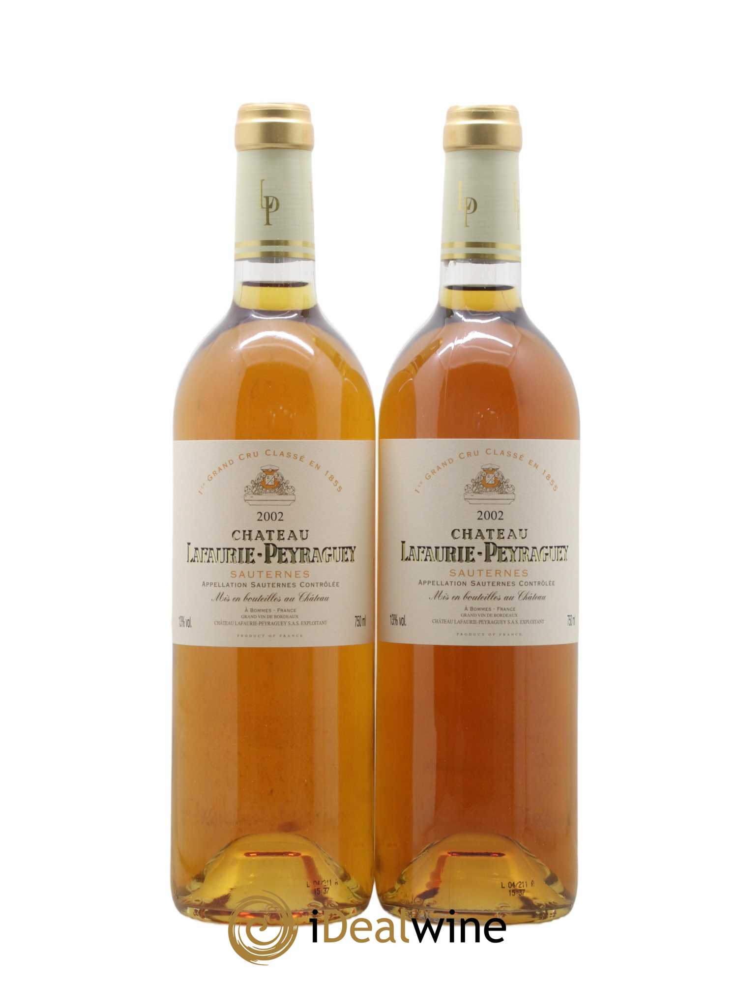Château Lafaurie-Peyraguey 1er Grand Cru Classé 2002 - Lotto di 2 bottiglie - 0