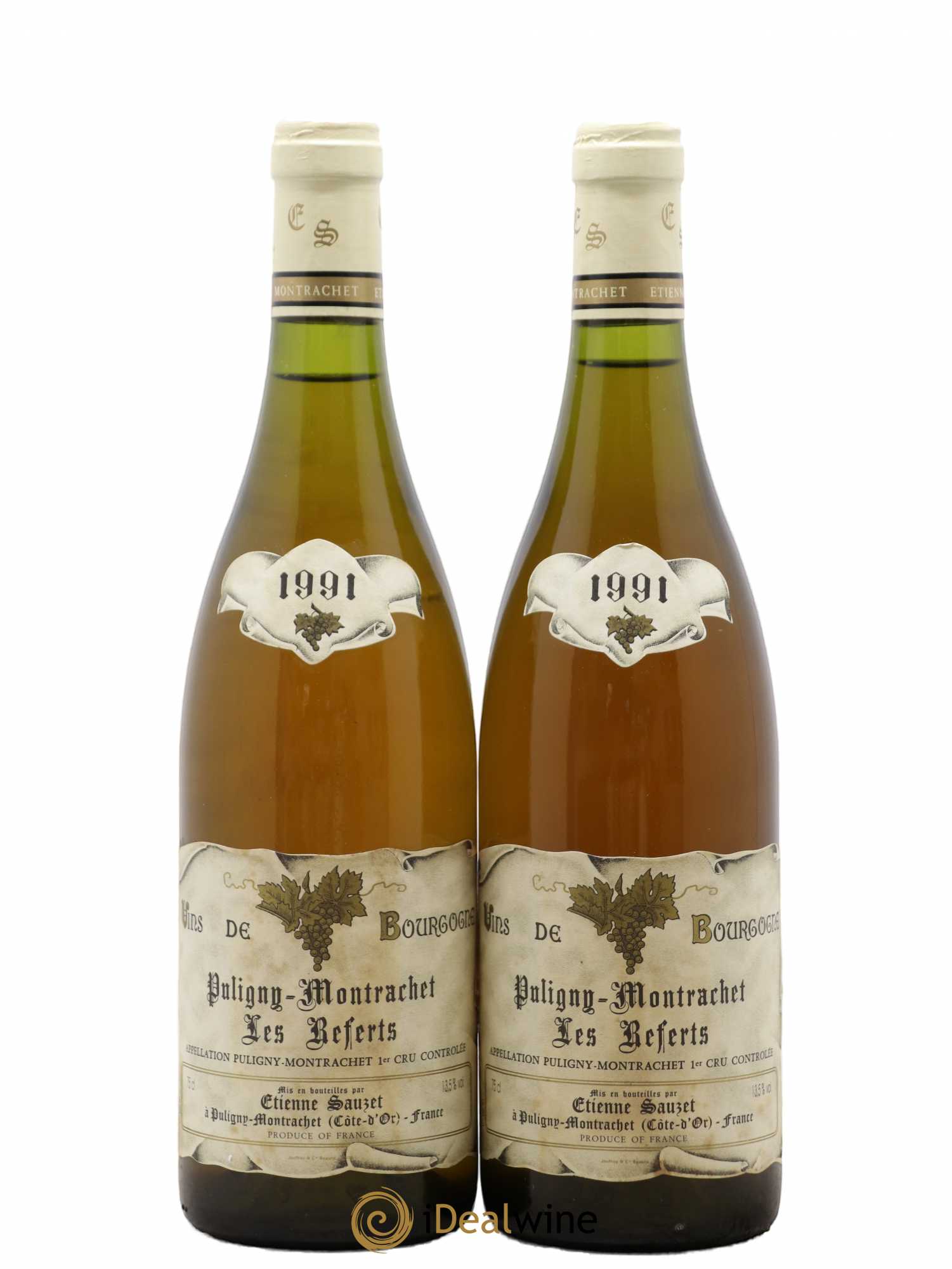 Puligny-Montrachet 1er Cru Les Referts Etienne Sauzet 1991 - Lot de 2 bouteilles - 0