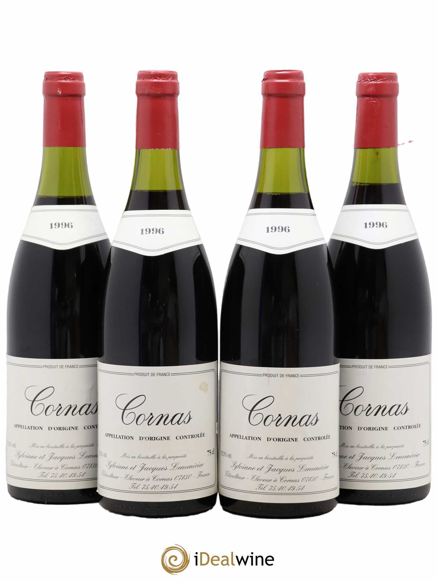 Cornas Domaine Lemenicier 1996 - Posten von 4 Flaschen - 0