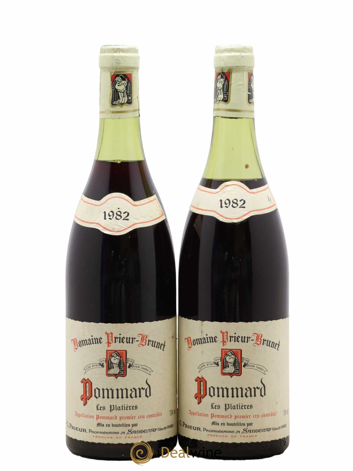 Pommard 1er Cru Les Platières Domaine Prieur Brunet 1982 - Posten von 2 Flaschen - 0