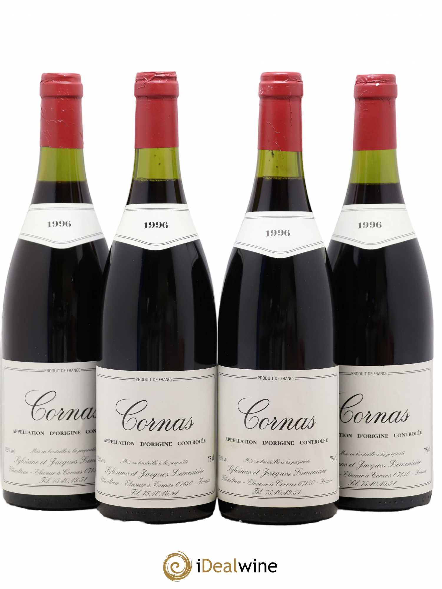Cornas Domaine Lemenicier 1996 - Posten von 4 Flaschen - 0