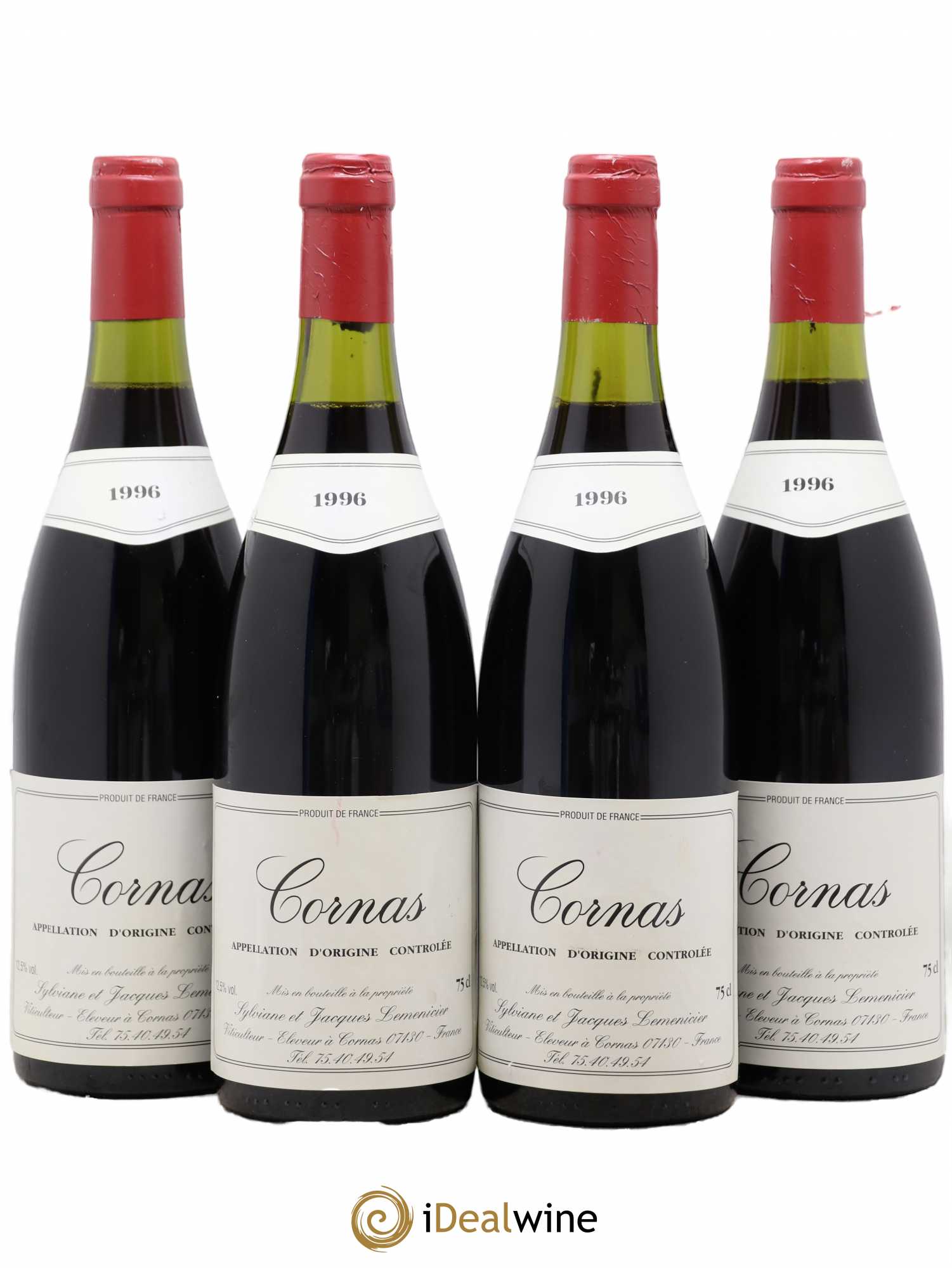 Cornas Domaine Lemenicier 1996 - Posten von 4 Flaschen - 0