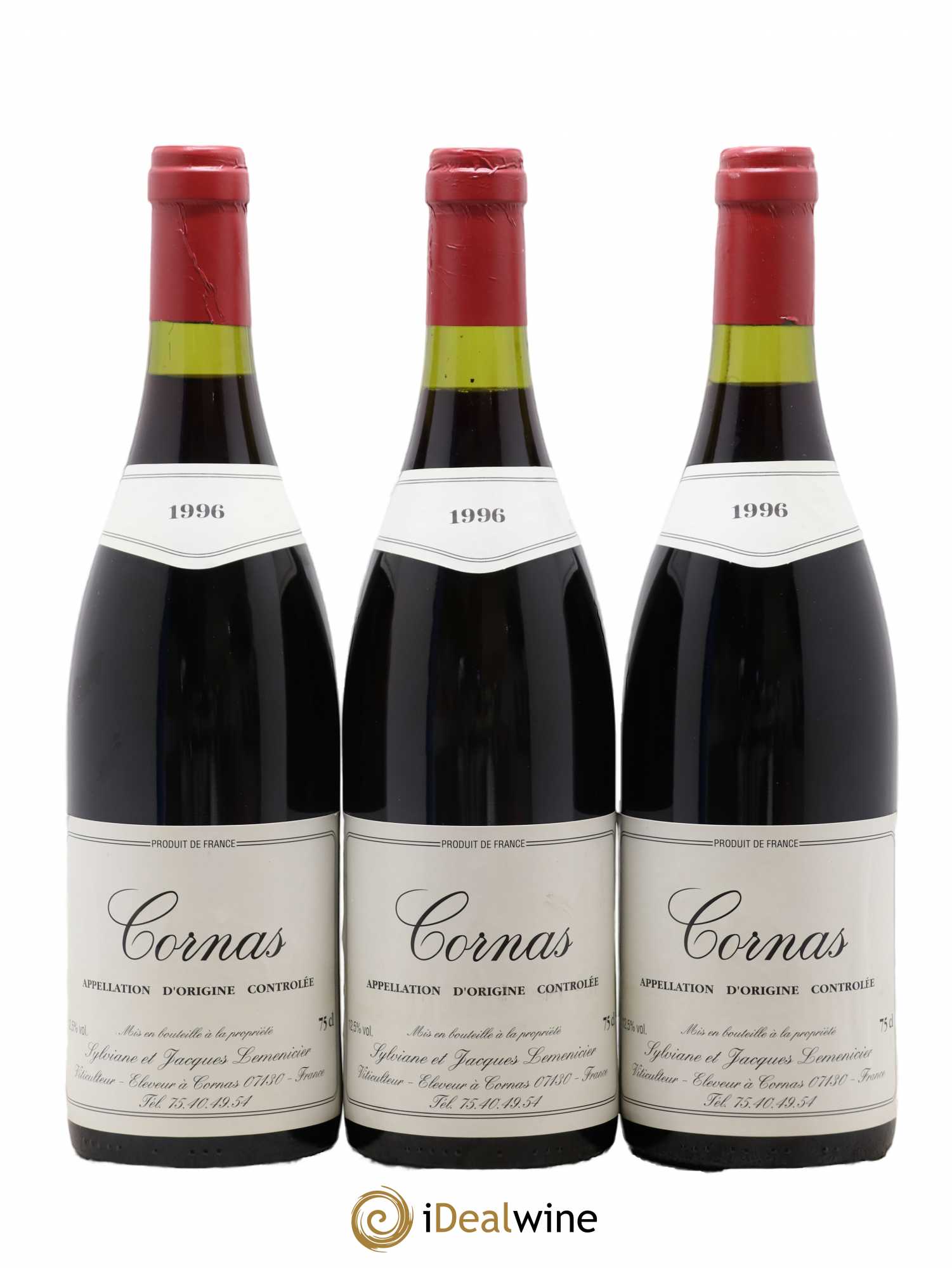 Cornas Domaine Lemenicier 1996 - Posten von 3 Flaschen - 0