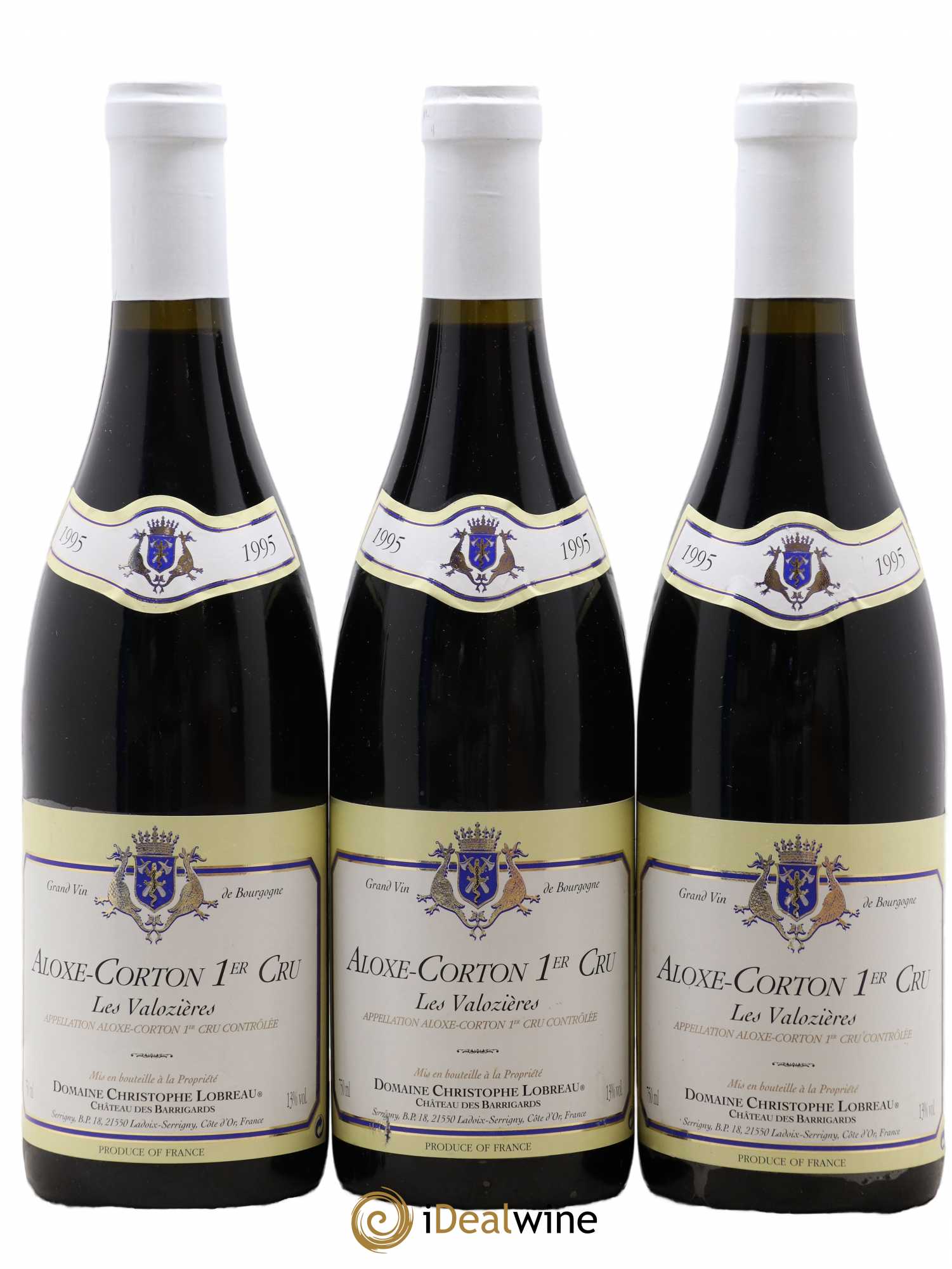 Aloxe-Corton 1er Cru Les Valozieres Domaine Christophe Lobreau 1995 - Posten von 3 Flaschen - 0