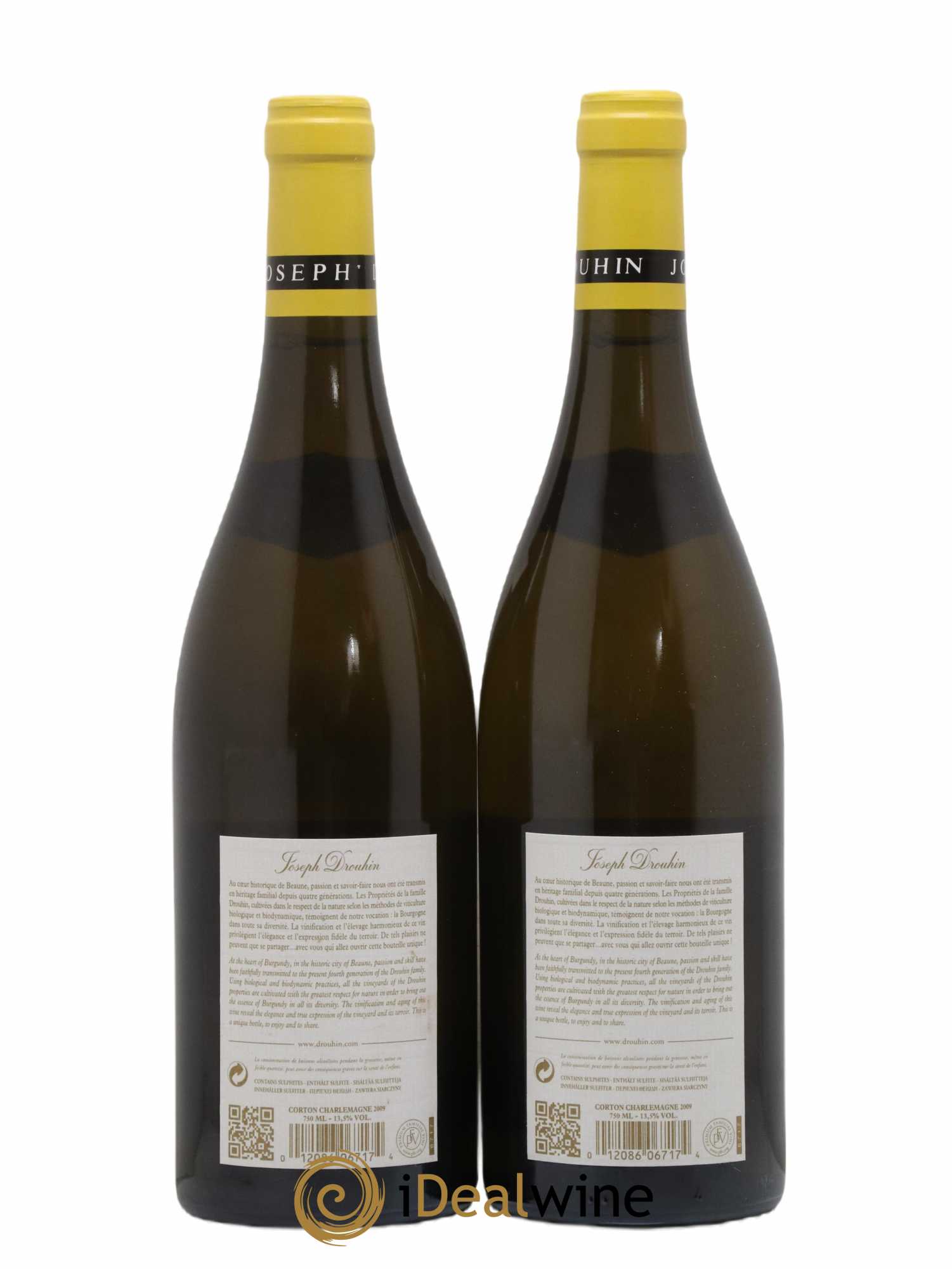Corton-Charlemagne Grand Cru Joseph Drouhin 2009 - Lot de 2 bouteilles - 1