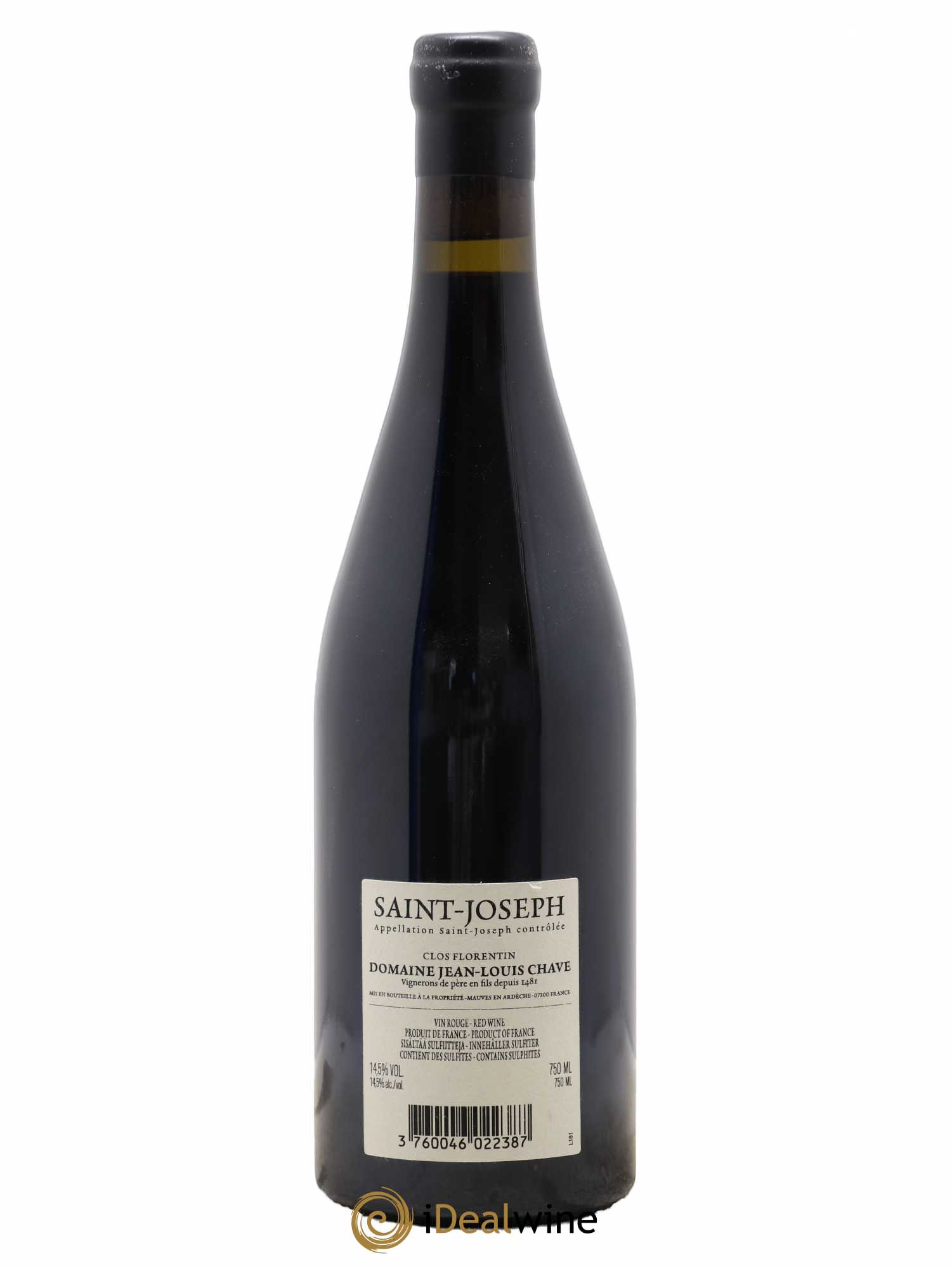 Saint-Joseph Clos Florentin Jean-Louis Chave 2018 - Lot de 1 bouteille - 1