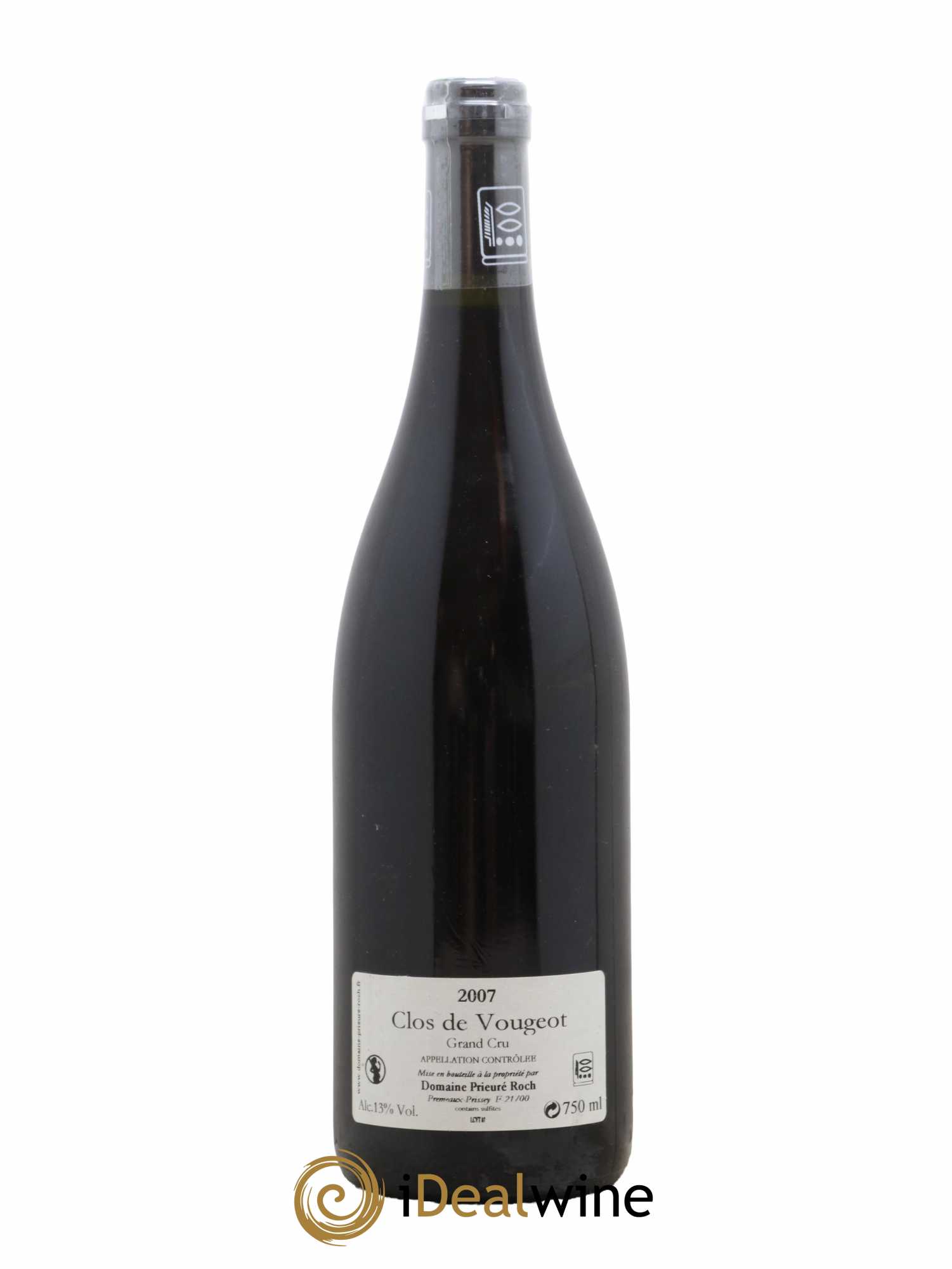 Clos de Vougeot Grand Cru Prieuré Roch 2007 - Lot de 1 bouteille - 1