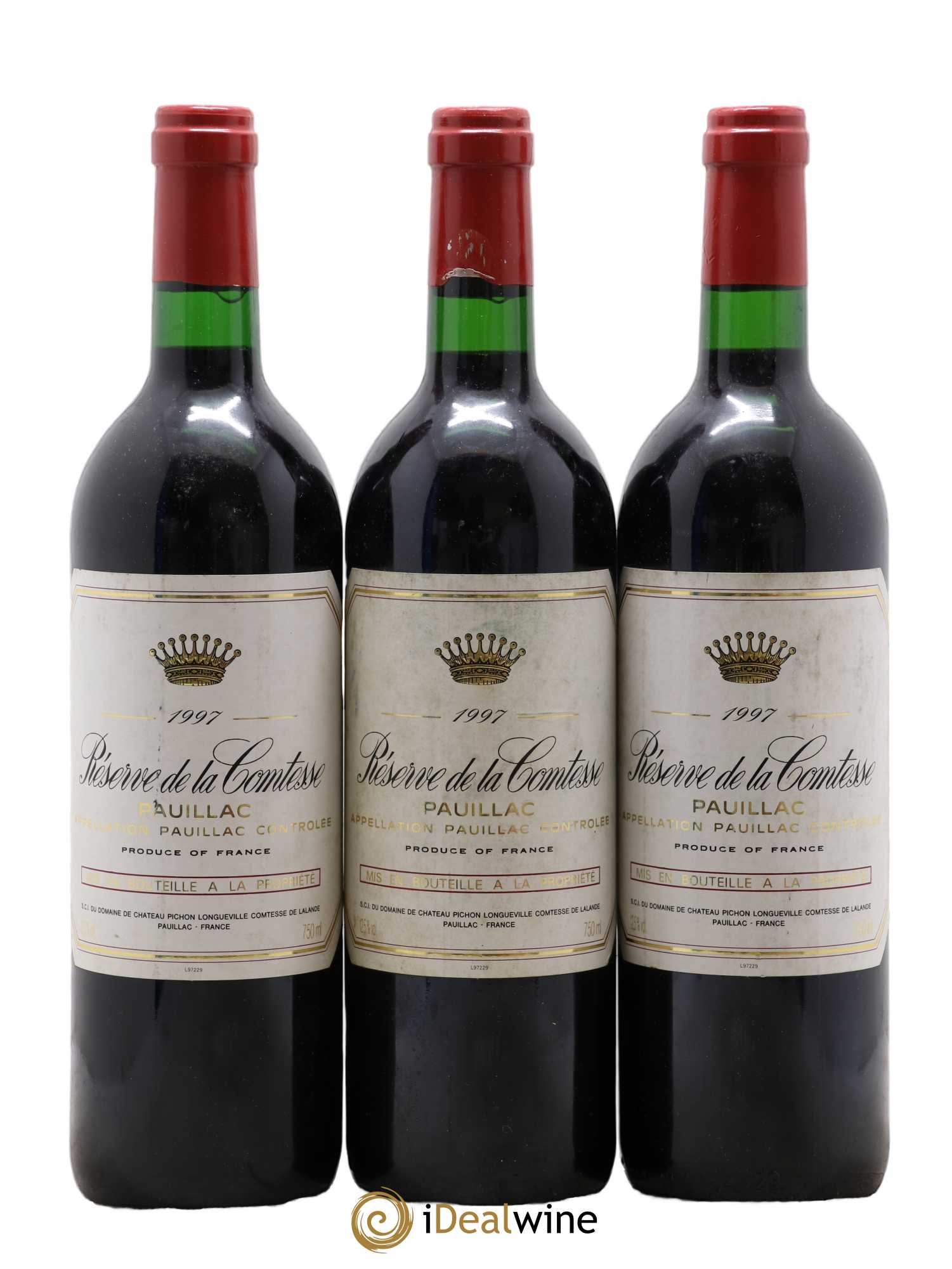 Réserve de la Comtesse Second Vin 1997 - Lot de 3 bouteilles - 0