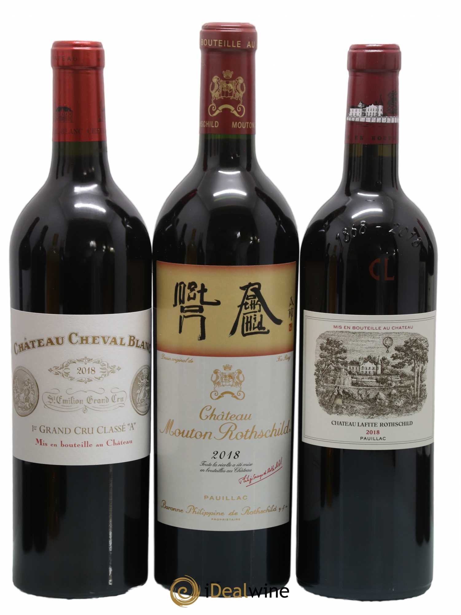Caisse Collection Duclot 1 Ausone - 1 Cheval Blanc - 1 Haut Brion - 1 Lafite Rothschild - 1 Margaux - 1 Mission Haut Brion - 1 Mouton Rothschild - 1 Petrus - 1 Yquem 2018 - Posten von 1 Flasche - 1