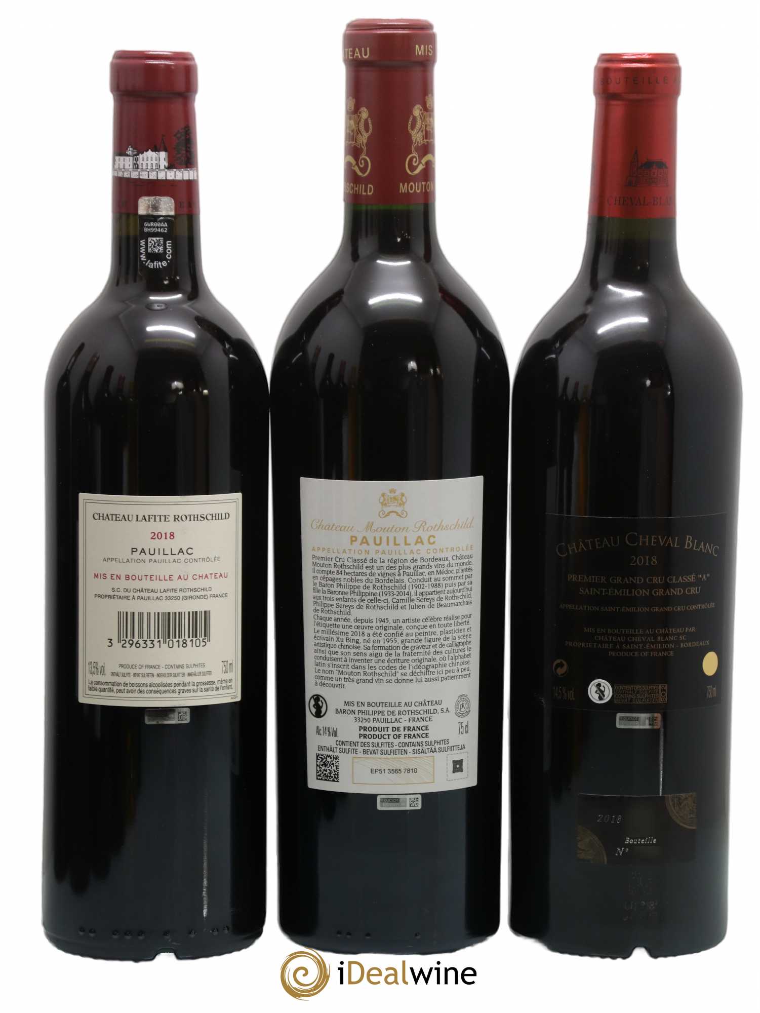 Caisse Collection Duclot 1 Ausone - 1 Cheval Blanc - 1 Haut Brion - 1 Lafite Rothschild - 1 Margaux - 1 Mission Haut Brion - 1 Mouton Rothschild - 1 Petrus - 1 Yquem 2018 - Posten von 1 Flasche - 2