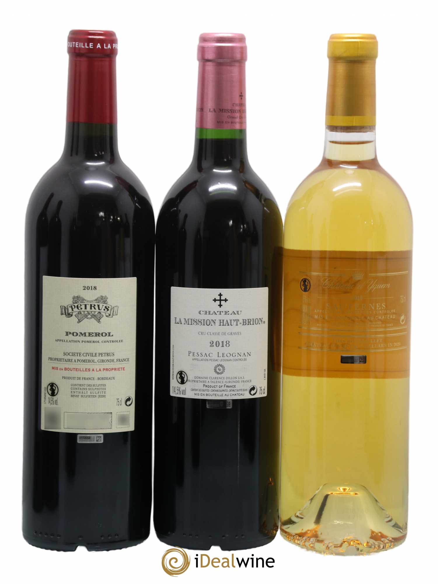 Caisse Collection Duclot 1 Ausone - 1 Cheval Blanc - 1 Haut Brion - 1 Lafite Rothschild - 1 Margaux - 1 Mission Haut Brion - 1 Mouton Rothschild - 1 Petrus - 1 Yquem 2018 - Posten von 1 Flasche - 4