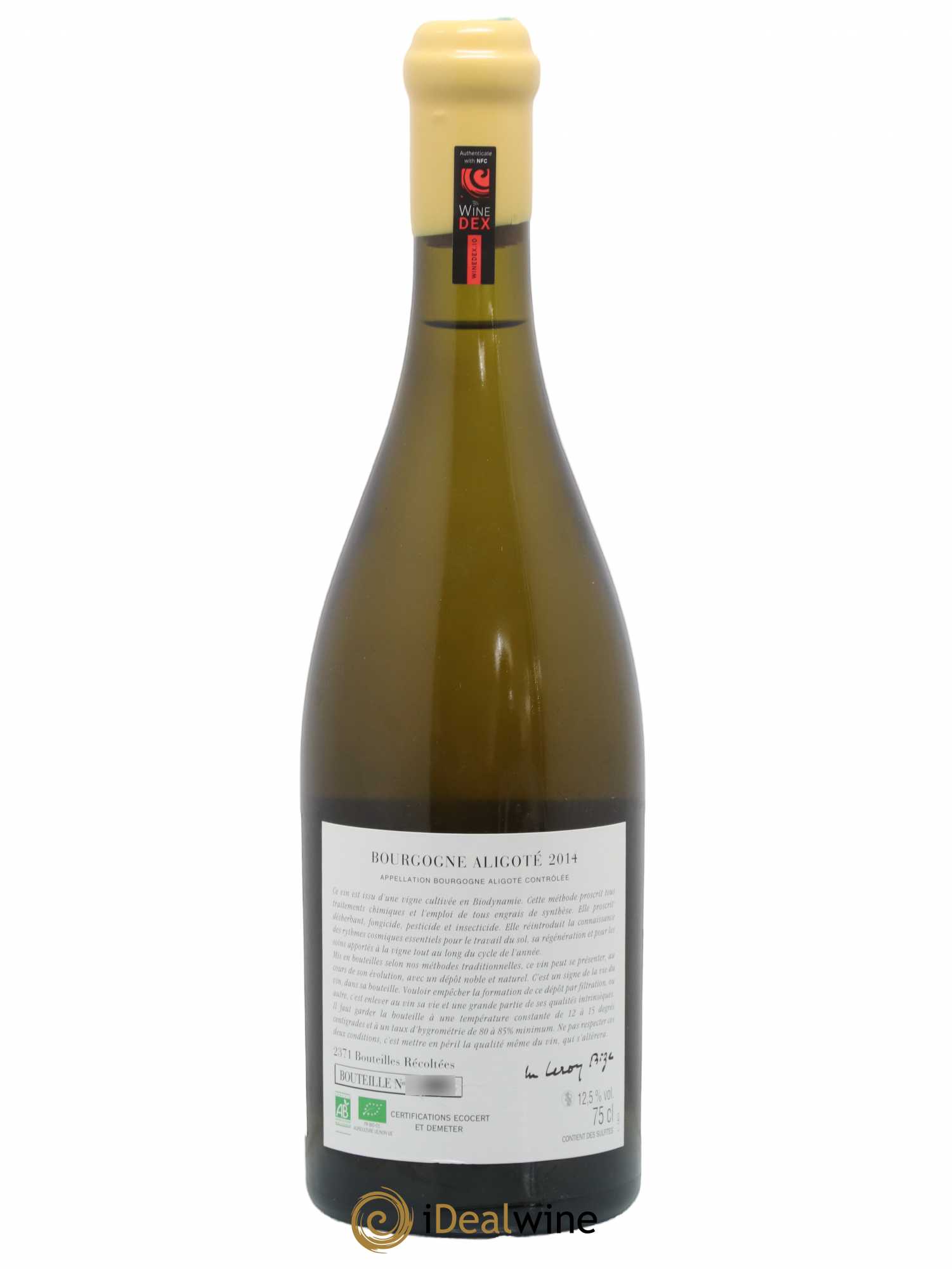 Bourgogne Aligoté Sous Chatelet d'Auvenay (Domaine) 2014 - Lot de 1 bouteille - 1