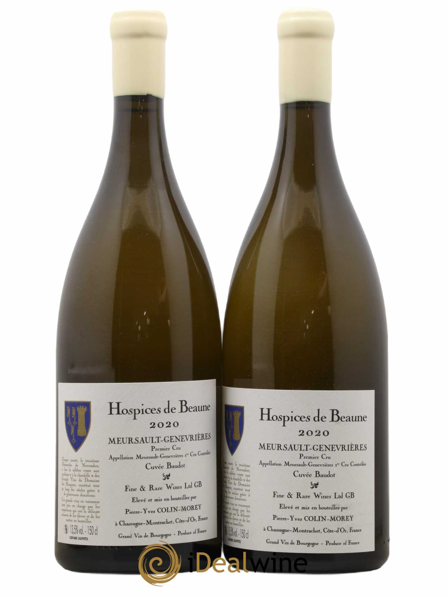 Meursault 1er Cru Genevrieres Cuvee Baudot Hospices De Beaune Pierre Yves Colin Morey 2020 - Lot de 2 magnums - 0