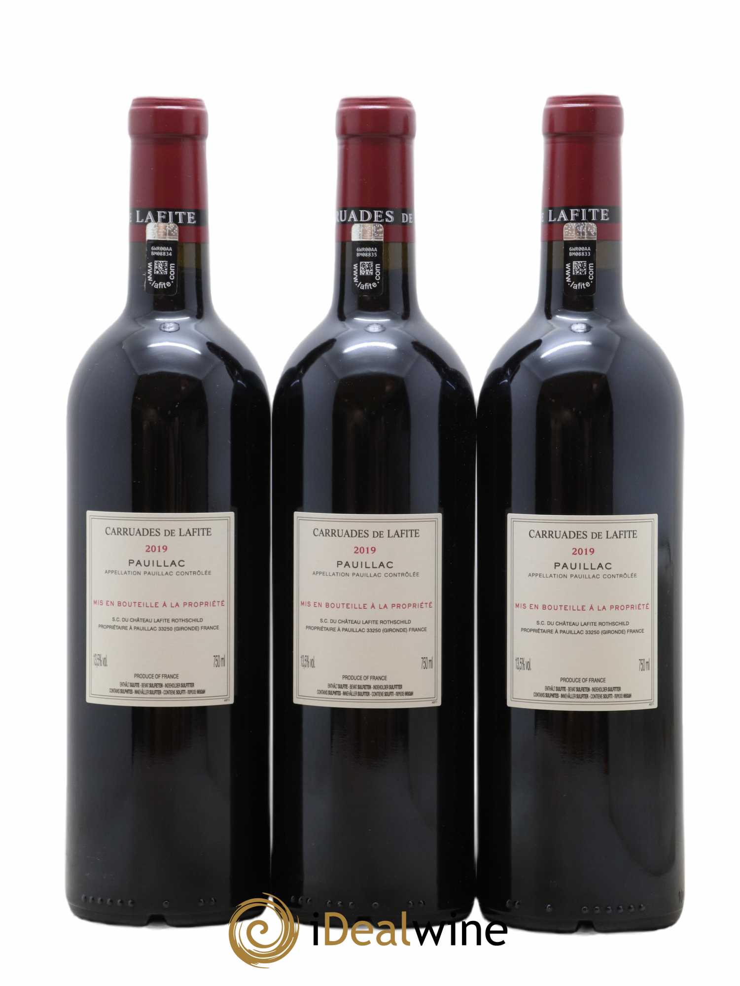Carruades de Lafite Rothschild Second Vin 2019 - Lot of 3 bottles - 1
