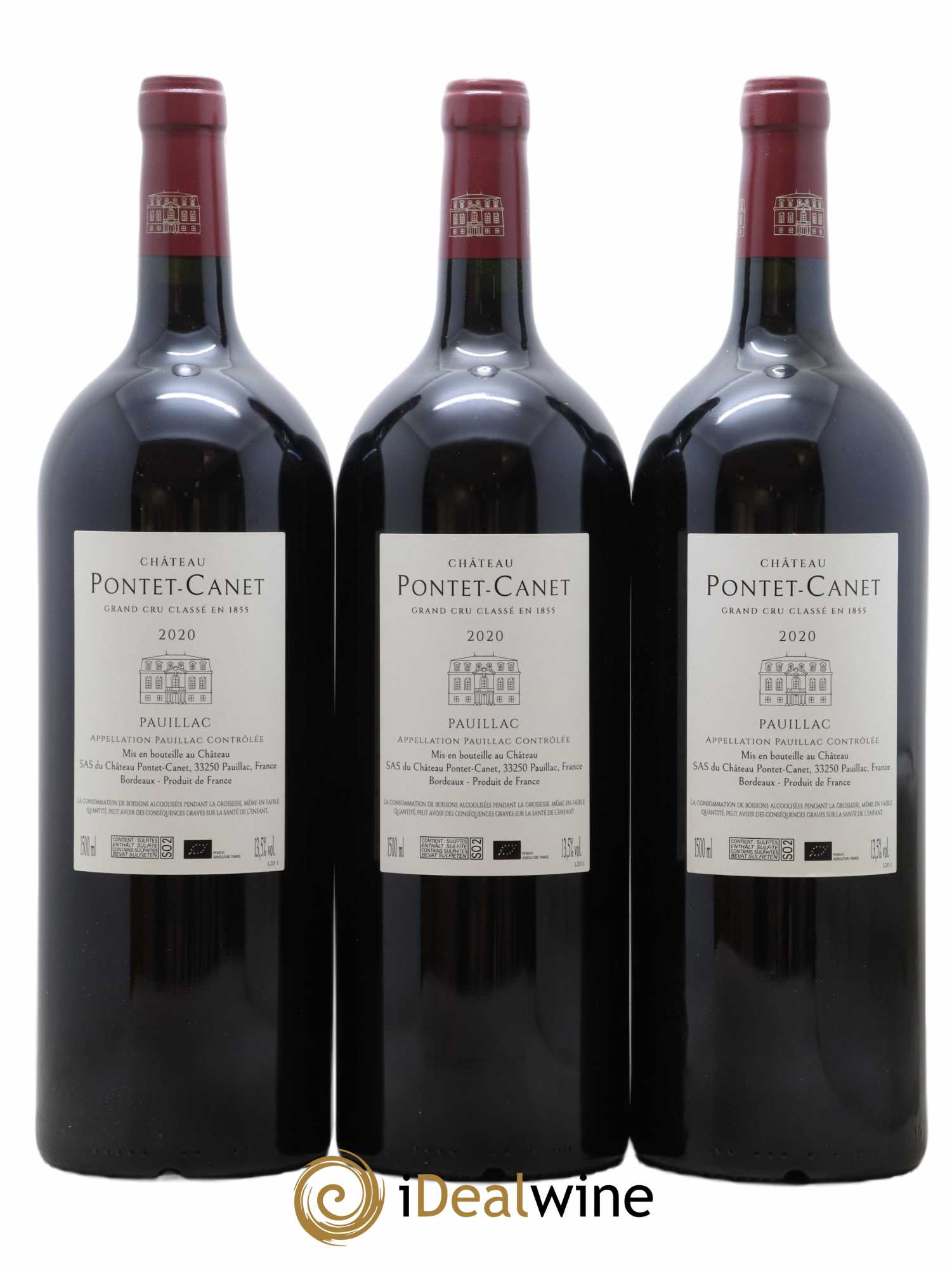 Château Pontet Canet 5ème Grand Cru Classé 2020 - Lot de 3 magnums - 1