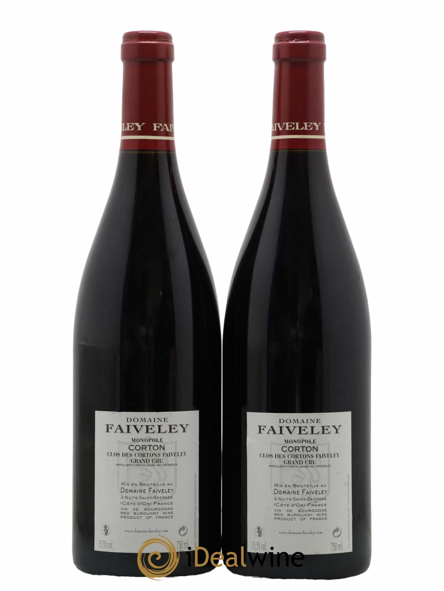 Corton Grand Cru Clos des Cortons Faiveley 2015 - Lot de 2 bouteilles - 1