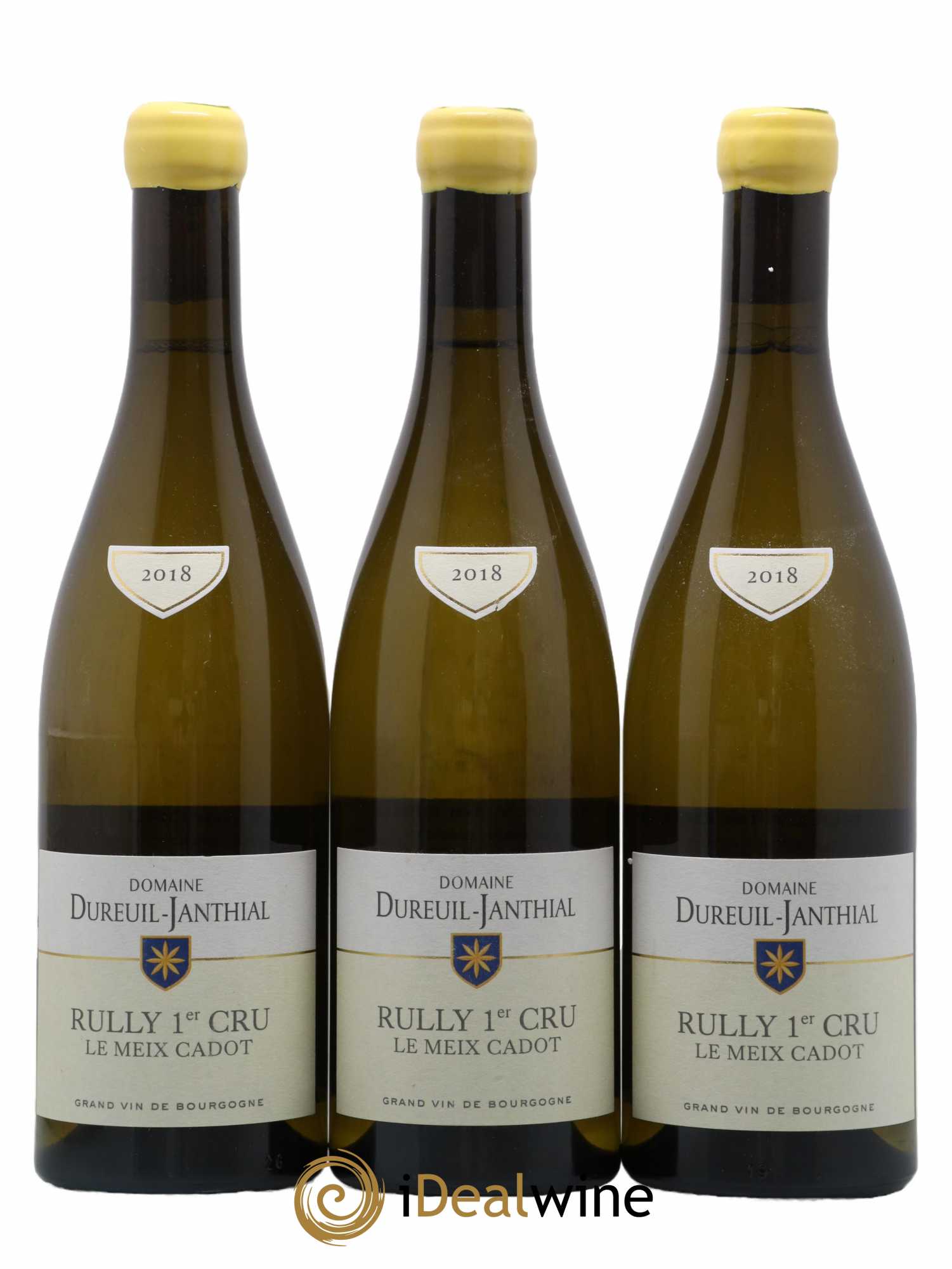 Rully 1er Cru Le Meix Cadot Vincent Dureuil-Janthial 2018 - Lot of 3 bottles - 0