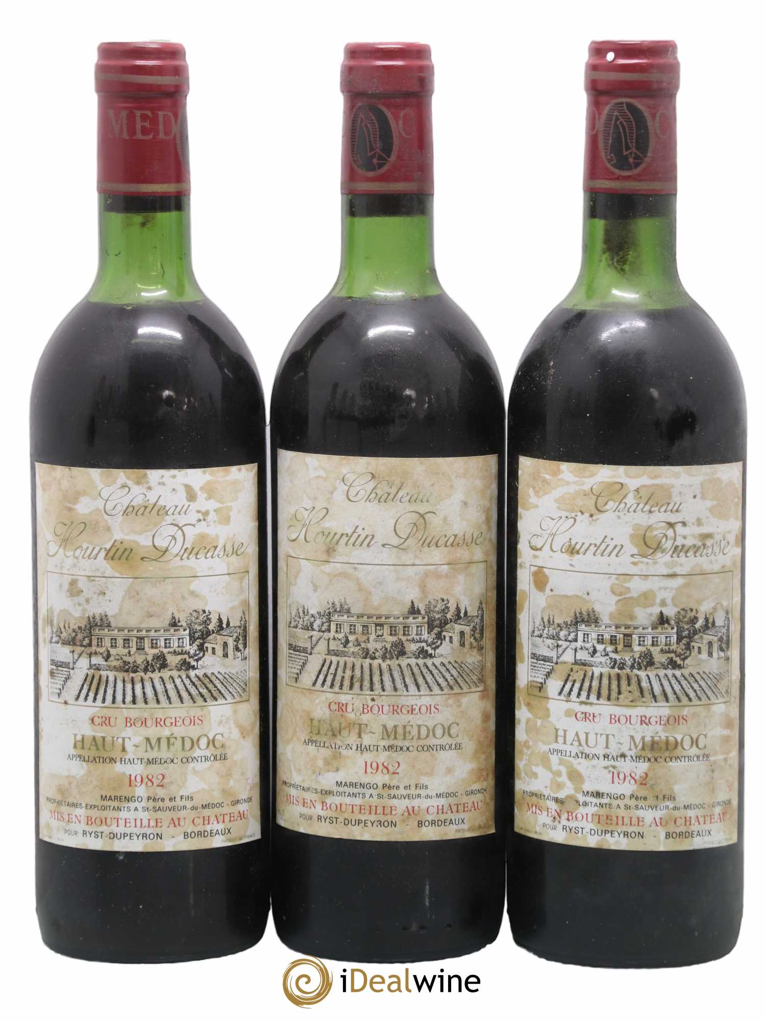 Château Hourtin Ducasse Cru Bourgeois (senza prezzo di riserva) 1982 - Lotto di 3 bottiglie - 0