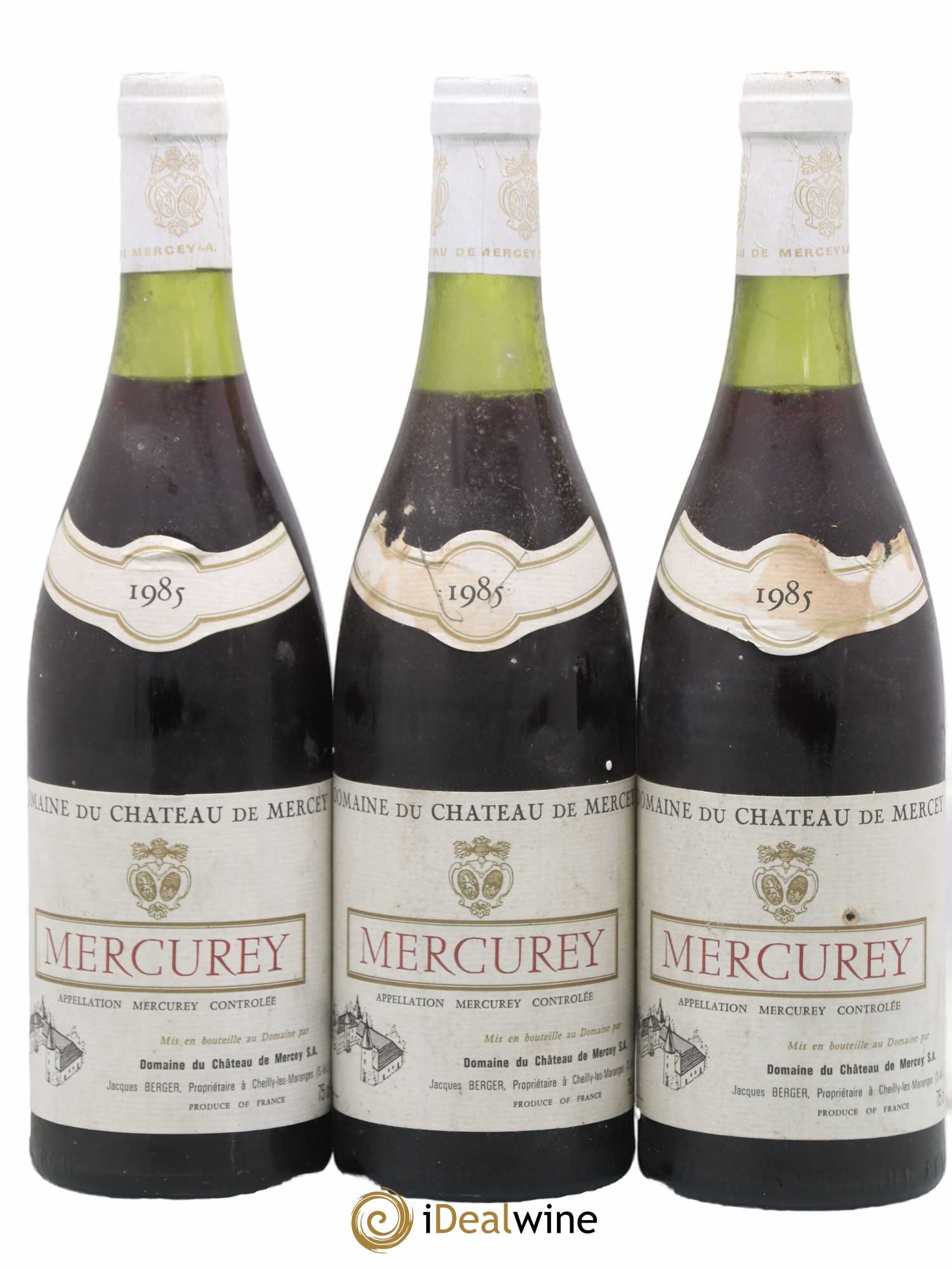 Mercurey Château De Mercey 1985 - Posten von 3 Flaschen - 0