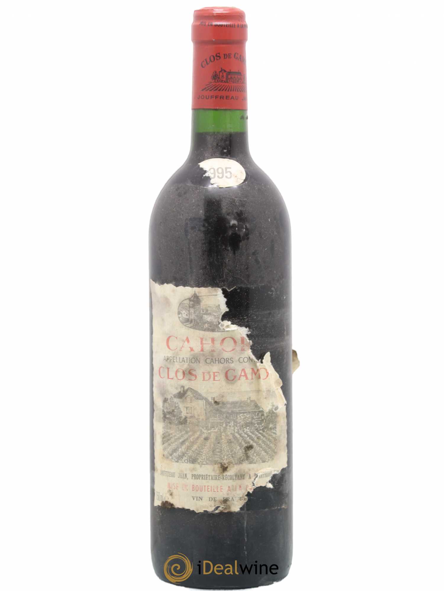 Cahors Clos de Gamot famille Jouffreau 1995 - Lot de 1 bouteille - 0