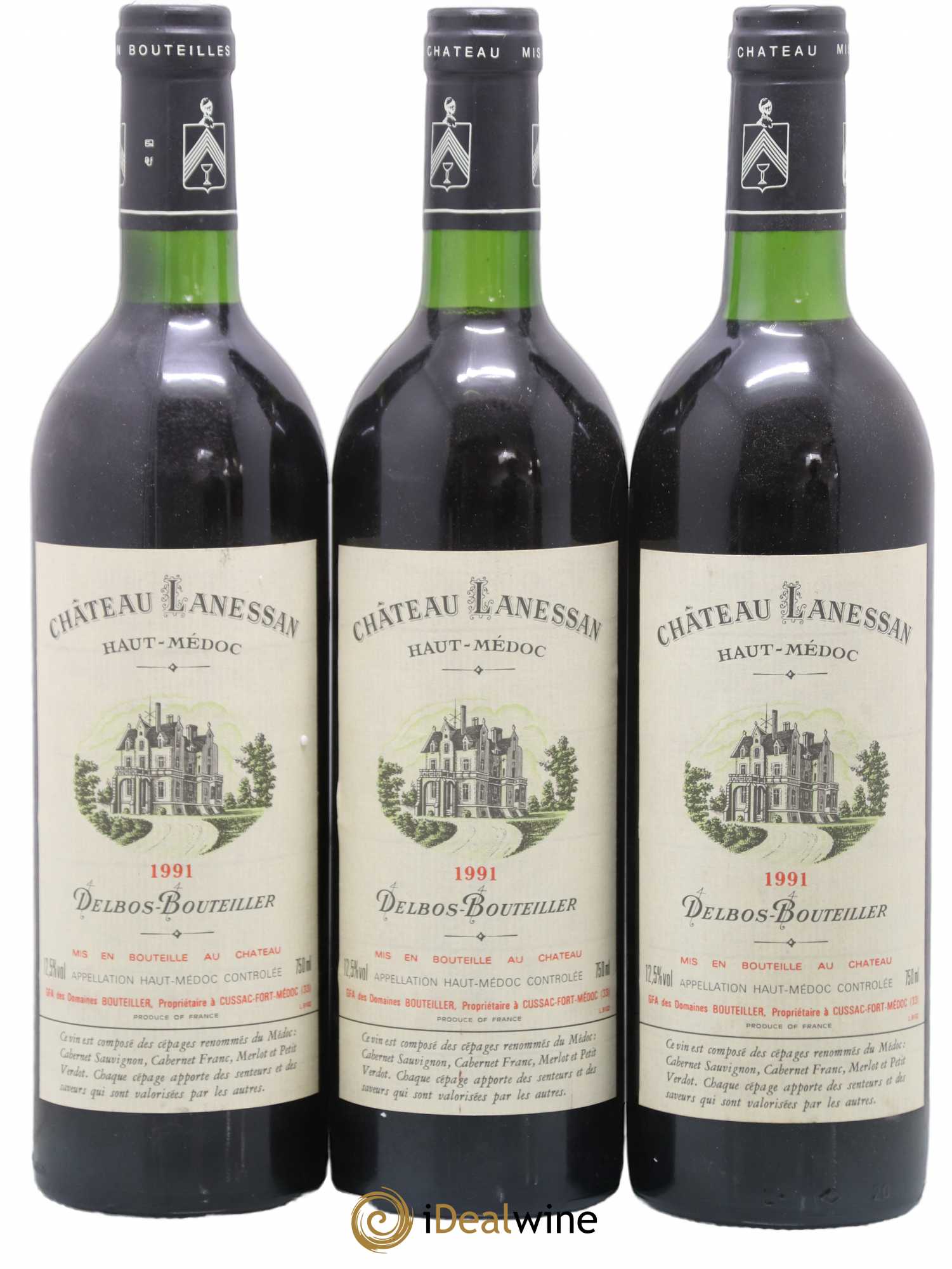 Château Lanessan Cru Bourgeois (sans prix de réserve) 1991 - Lot de 3 bouteilles - 0