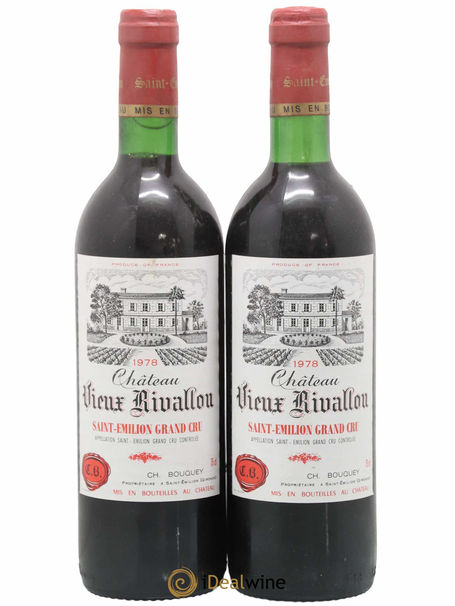 Saint-Émilion Grand Cru Vieux Rivallon 1978 - Lot de 2 bouteilles - 0