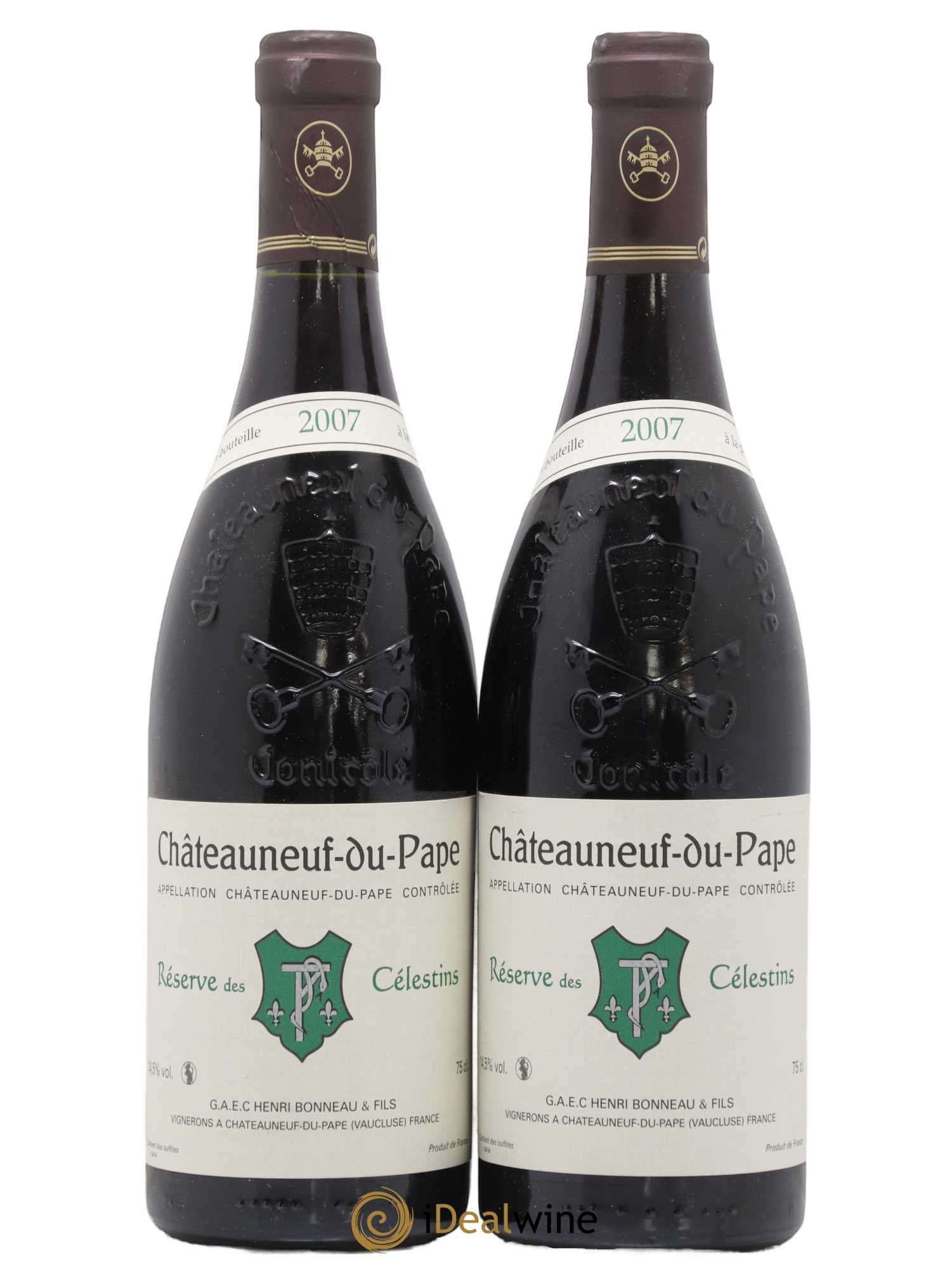 Châteauneuf-du-Pape Réserve des Célestins Henri Bonneau & Fils 2007 - Lot de 2 bouteilles - 0