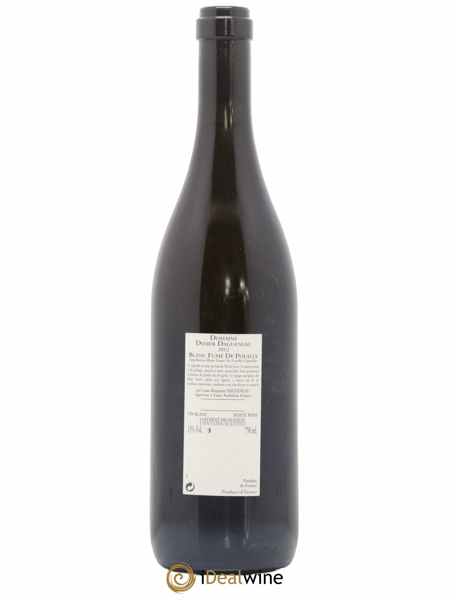 Vin de France (anciennement Pouilly-Fumé) Buisson Renard Dagueneau (Domaine Didier - Louis-Benjamin) 2012 - Lot de 1 bouteille - 1