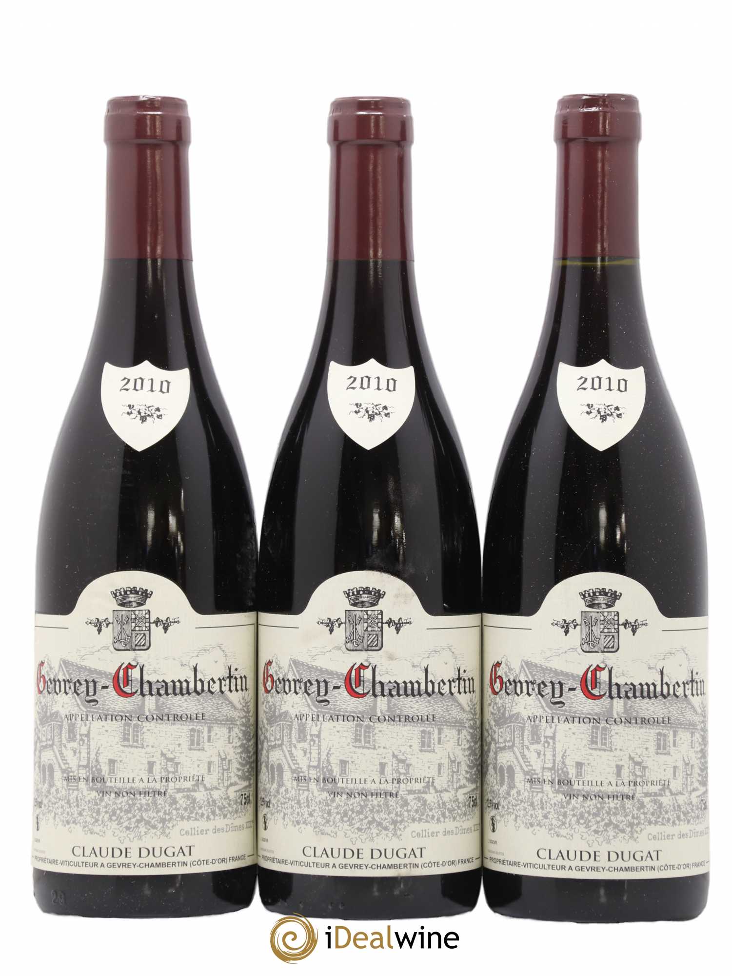Gevrey-Chambertin Claude Dugat 2010 - Lot de 3 bouteilles - 0