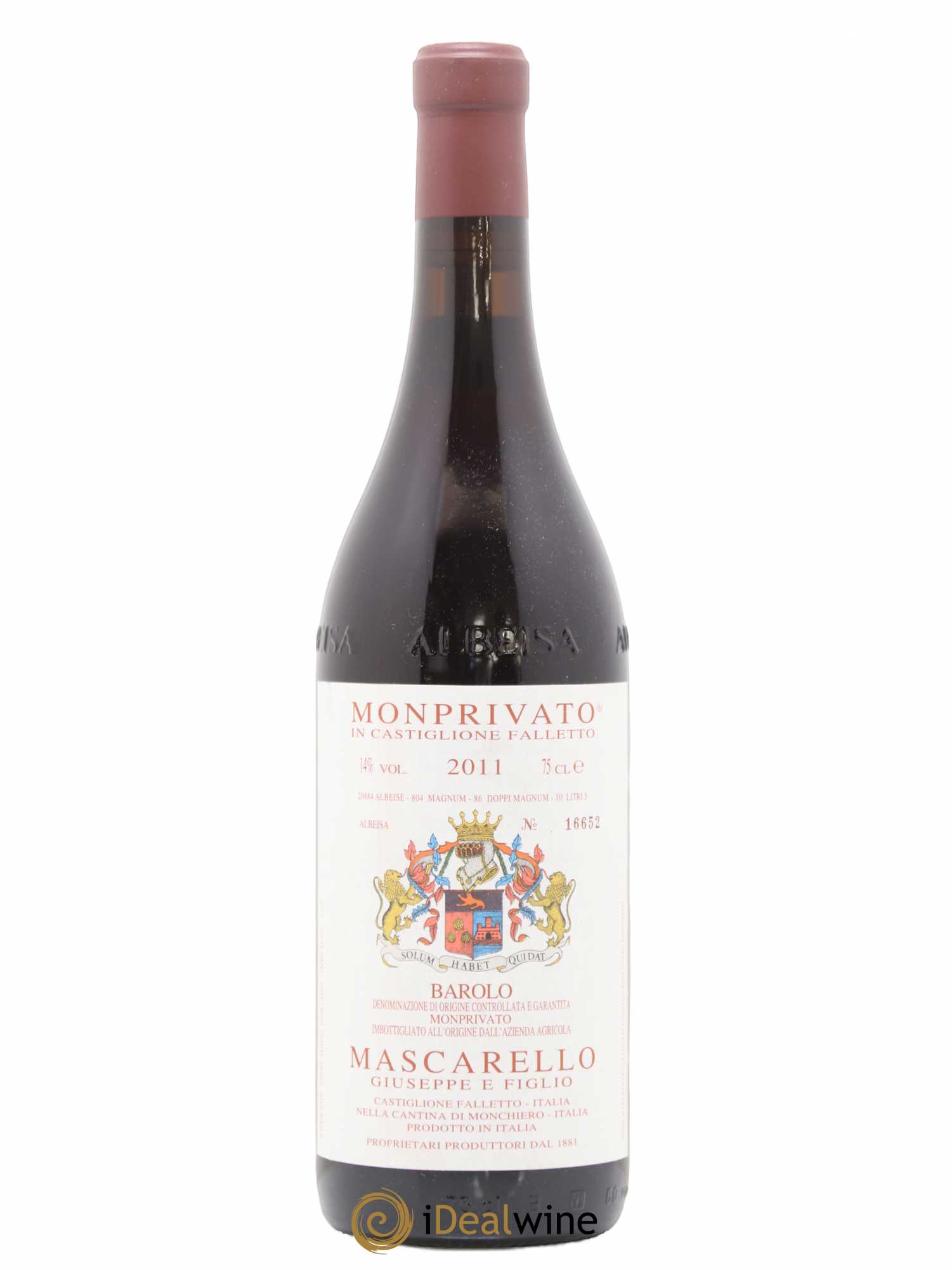 Barolo DOCG Monprivato Giuseppe Mascarello 2011 - Lot de 1 bouteille - 0