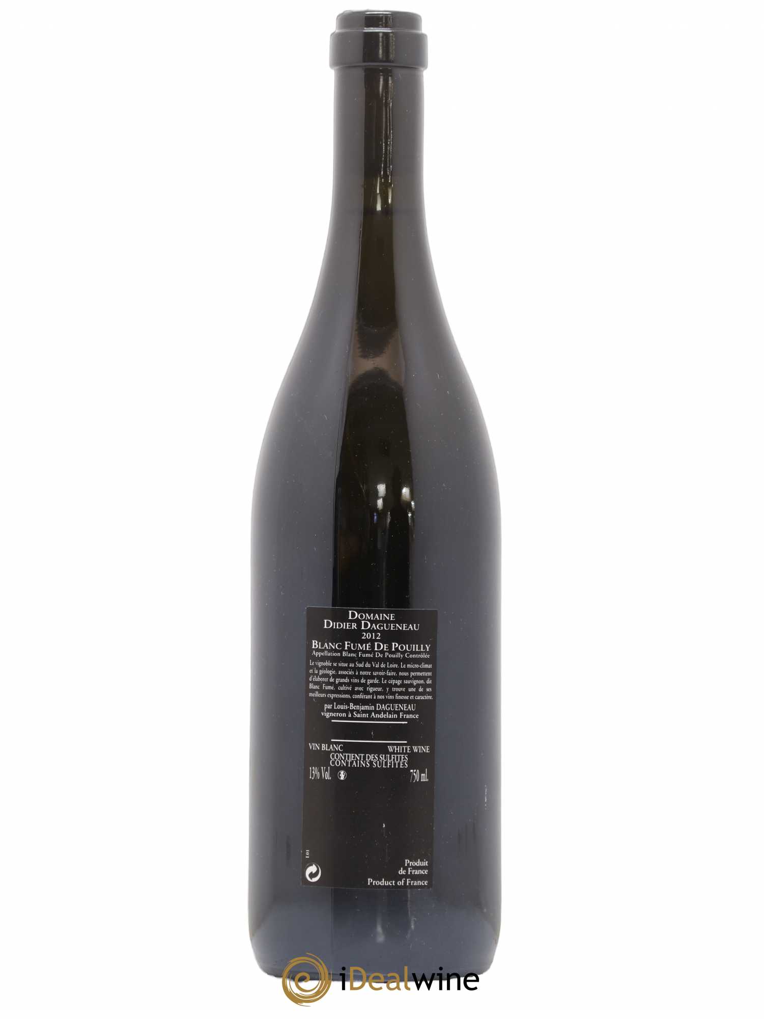 Vin de France (anciennement Pouilly-Fumé) Silex Dagueneau (Domaine Didier - Louis-Benjamin) 2012 - Lot de 1 bouteille - 1
