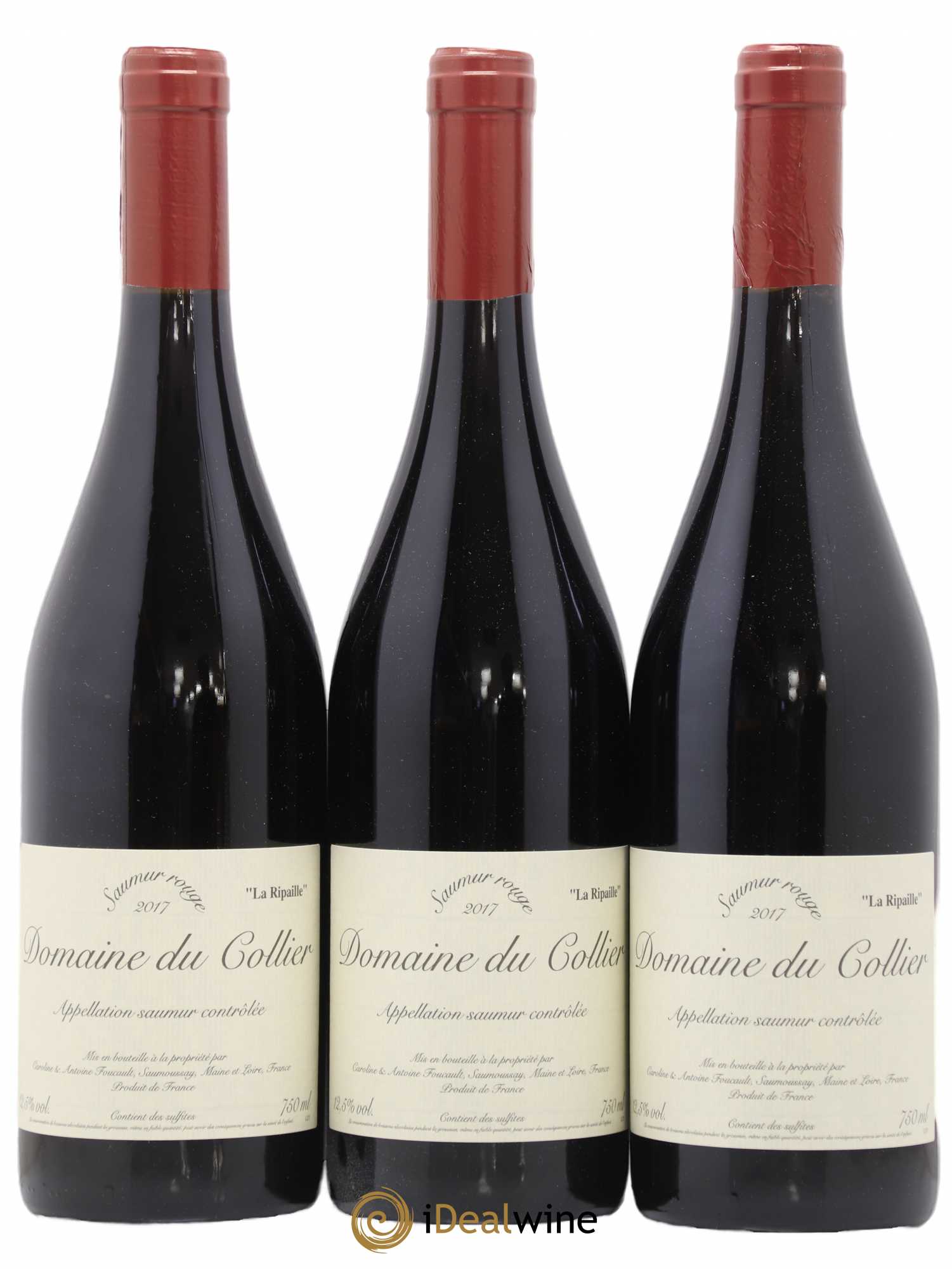 Saumur La Ripaille Domaine du Collier 2017 - Lot de 3 bouteilles - 0