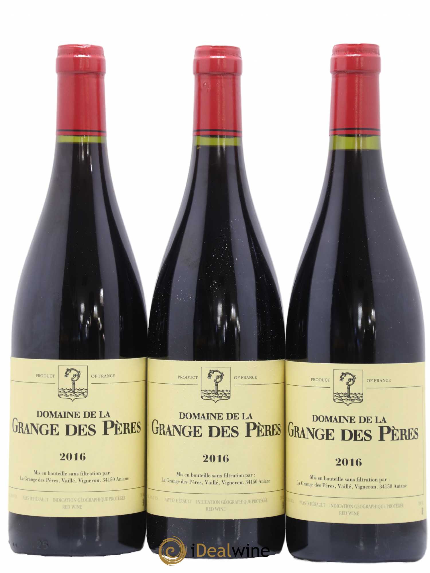 Pays d'Hérault Grange des Pères Laurent Vaillé 2016 - Lot de 3 bouteilles - 0