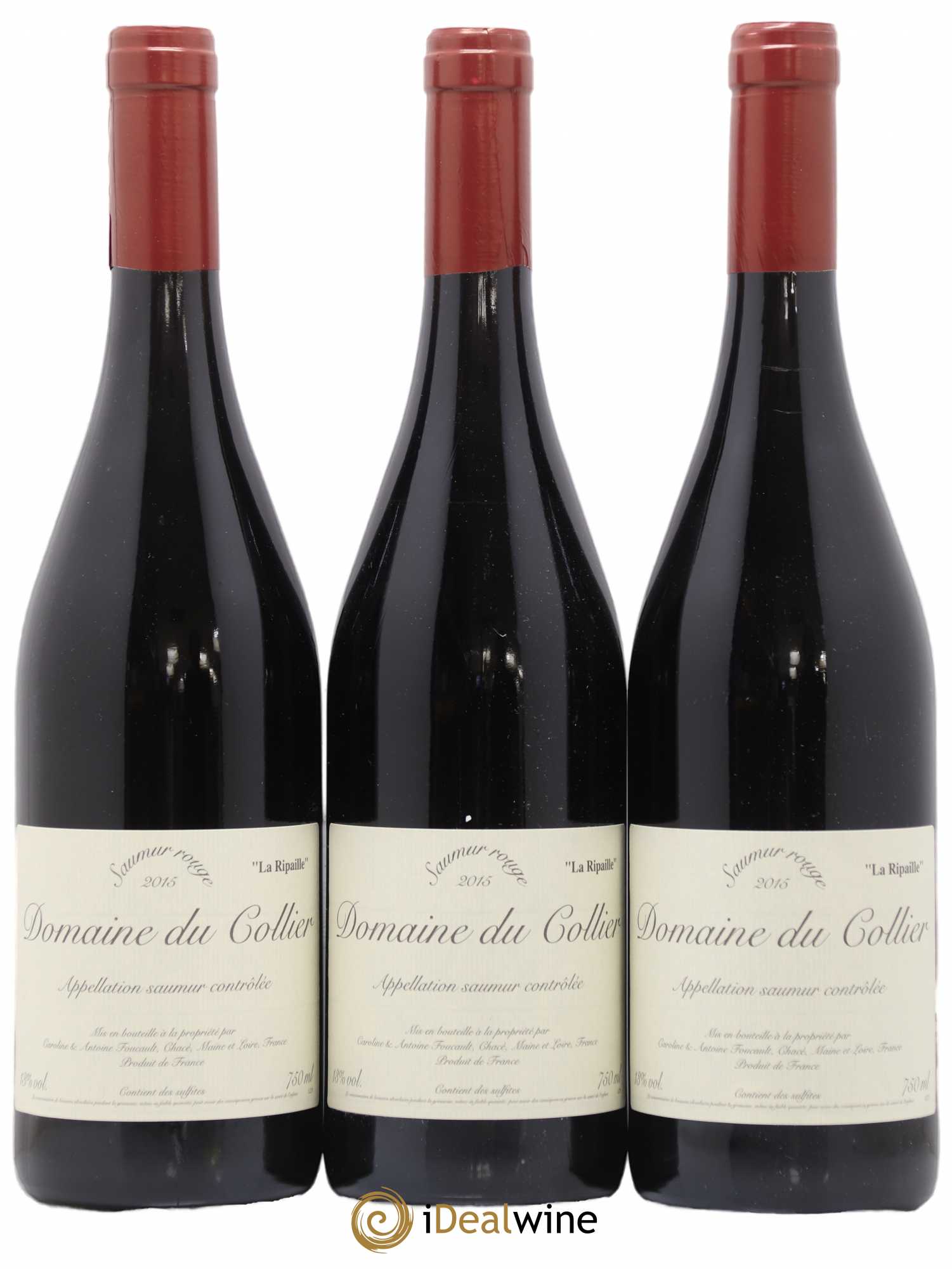 Saumur La Ripaille Domaine du Collier 2015 - Lot de 3 bouteilles - 0