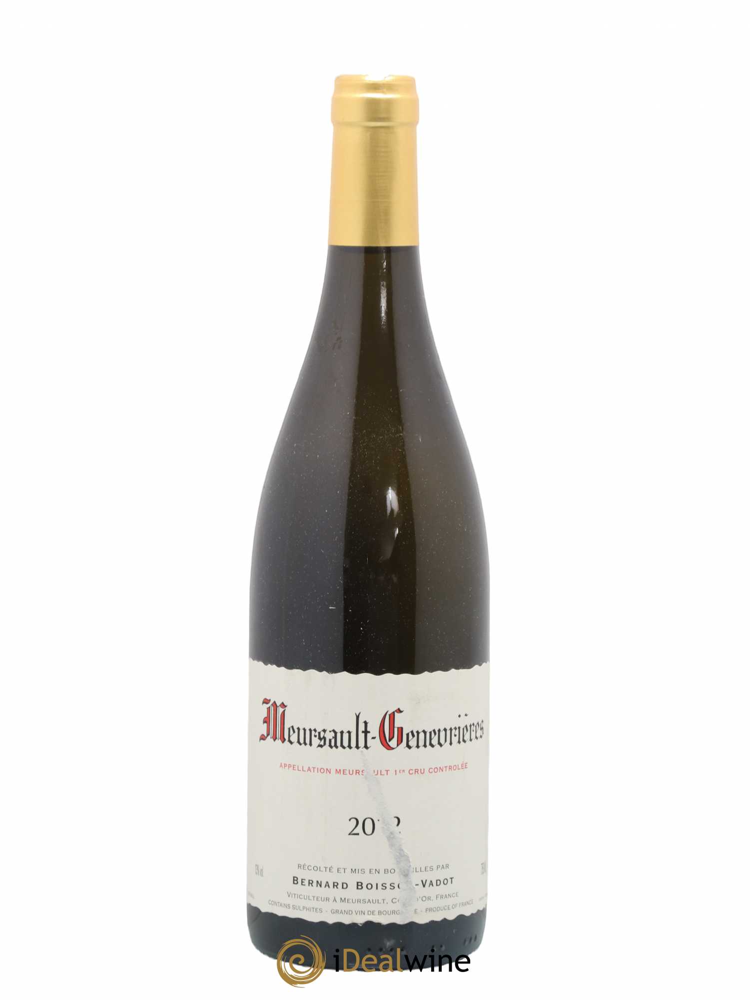 Meursault 1er Cru Genevrières Boisson-Vadot (Domaine) 2012 - Lot de 1 bouteille - 0