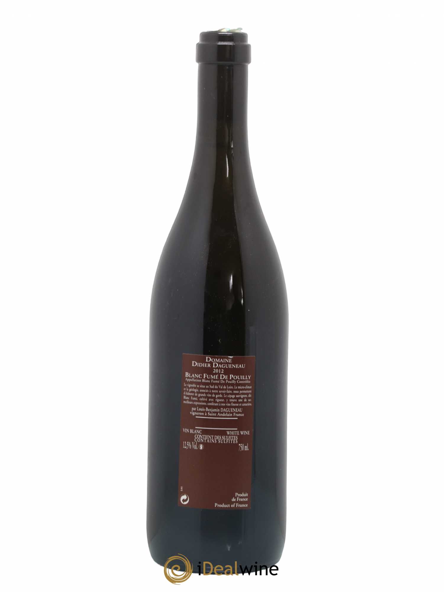 Vin de France (anciennement Pouilly-Fumé) Pur Sang Dagueneau (Domaine Didier - Louis-Benjamin) 2012 - Lot de 1 bouteille - 1