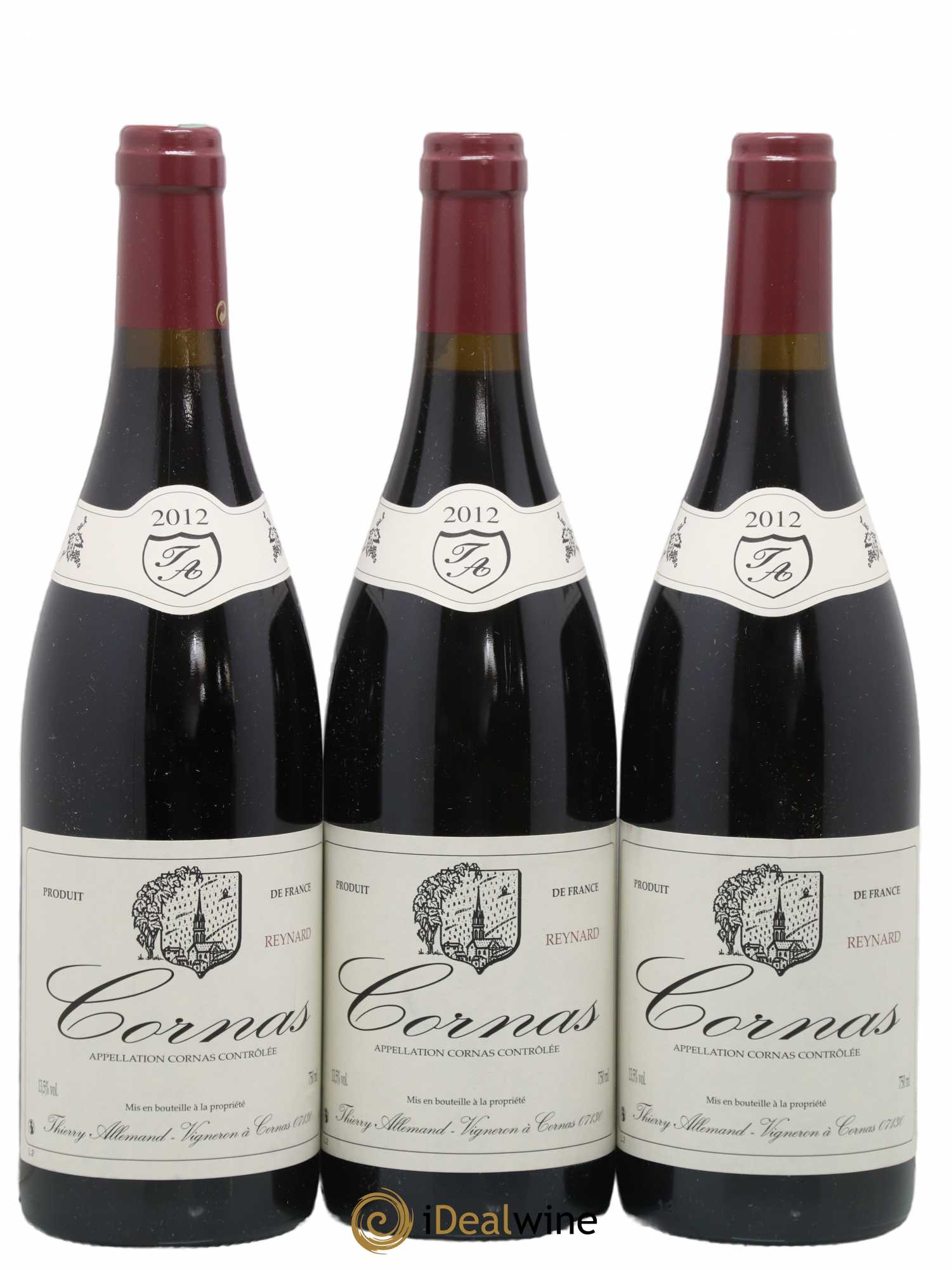 Cornas Reynard Thierry Allemand 2012 - Lot de 3 bouteilles - 0