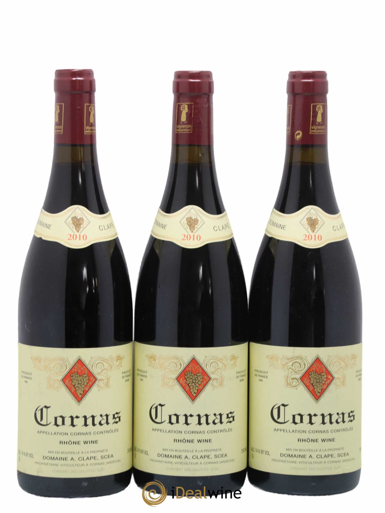 Cornas Auguste Clape 2010 - Lot de 3 bouteilles - 0