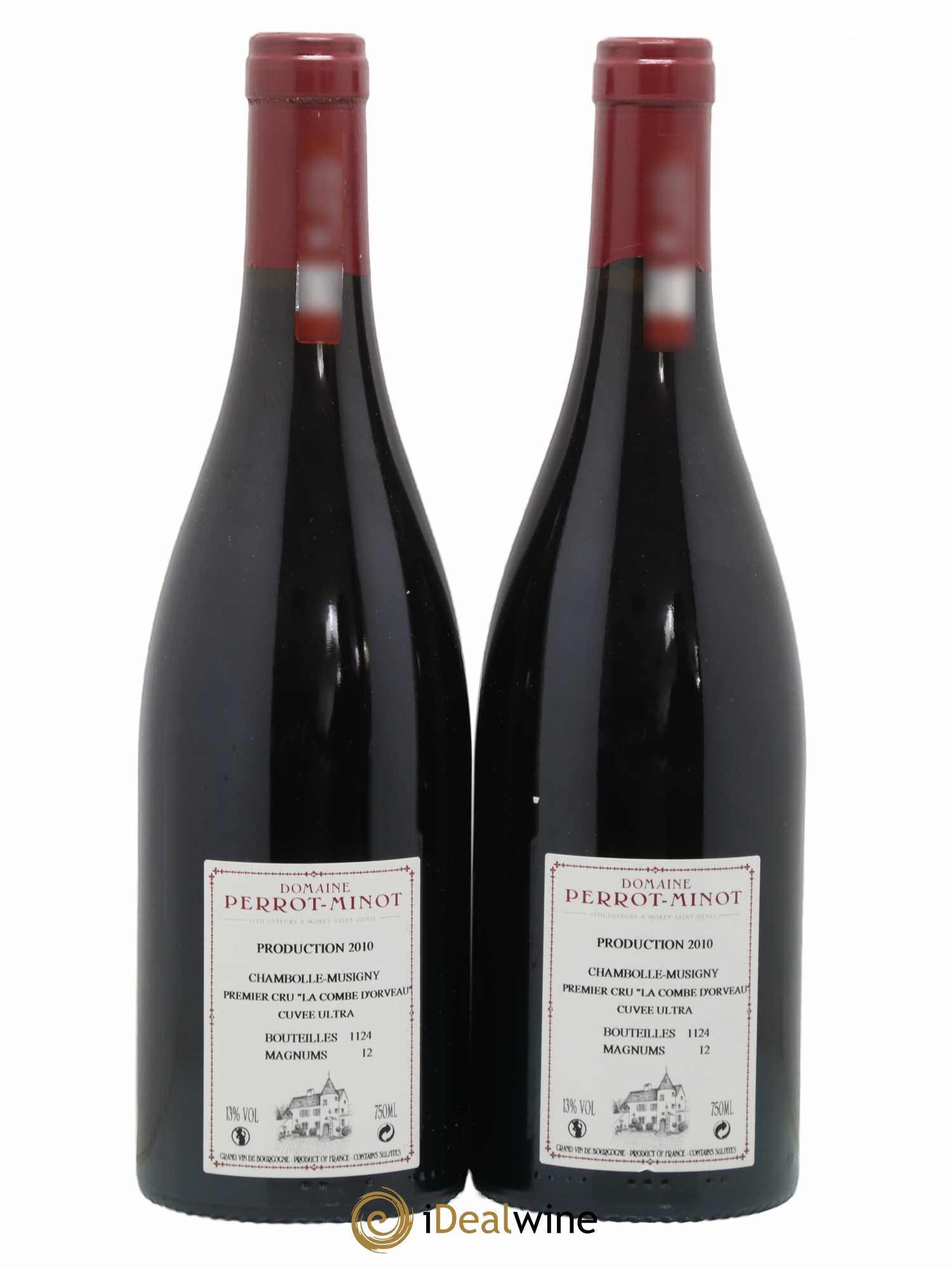 Chambolle-Musigny 1er Cru Combe d'Orveau Vielles Vignes Cuvée Ultra Perrot-Minot 2010 - Lotto di 2 bottiglie - 1