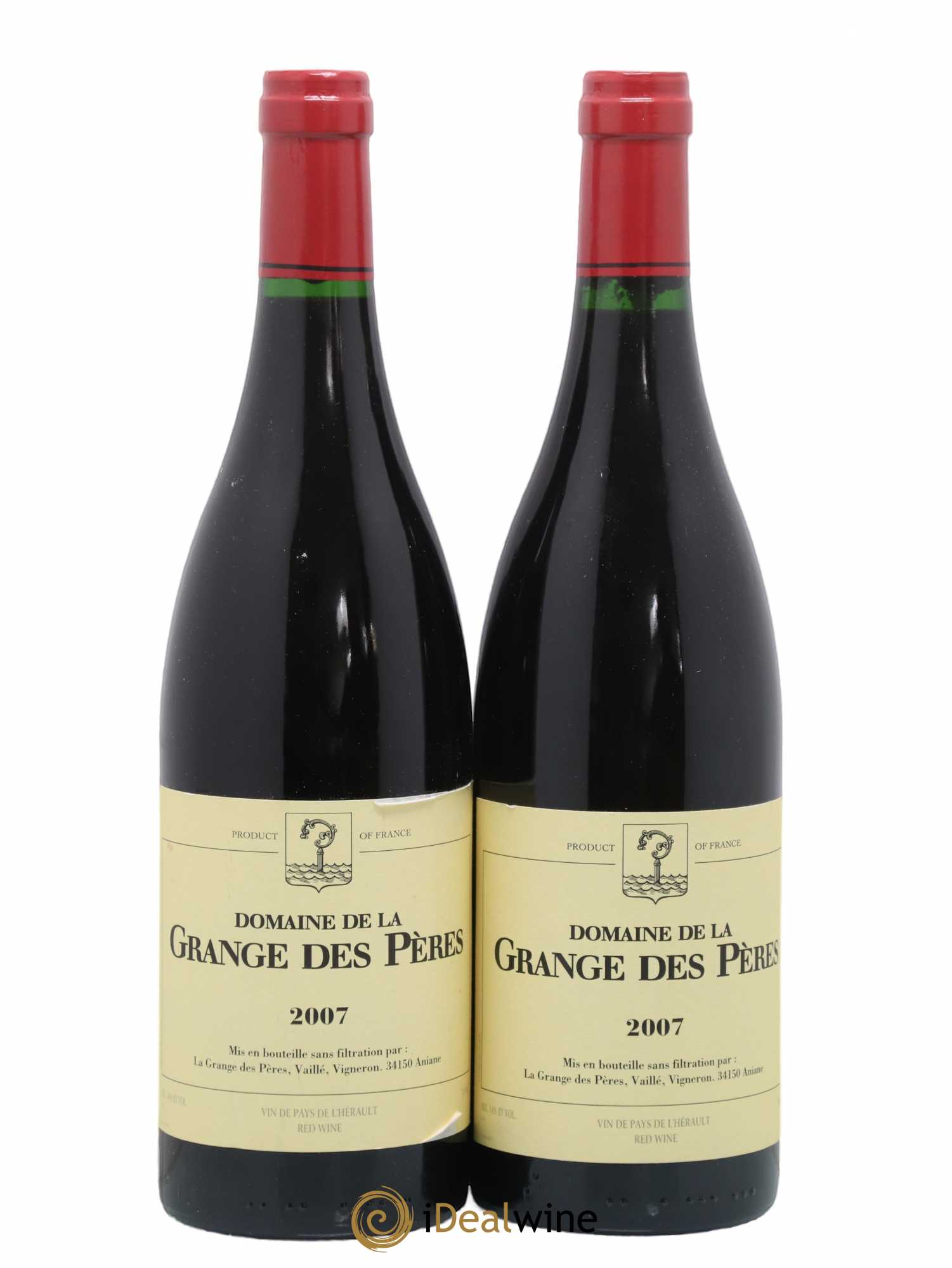 Pays d'Hérault Grange des Pères Laurent Vaillé 2007 - Lot de 2 bouteilles - 0