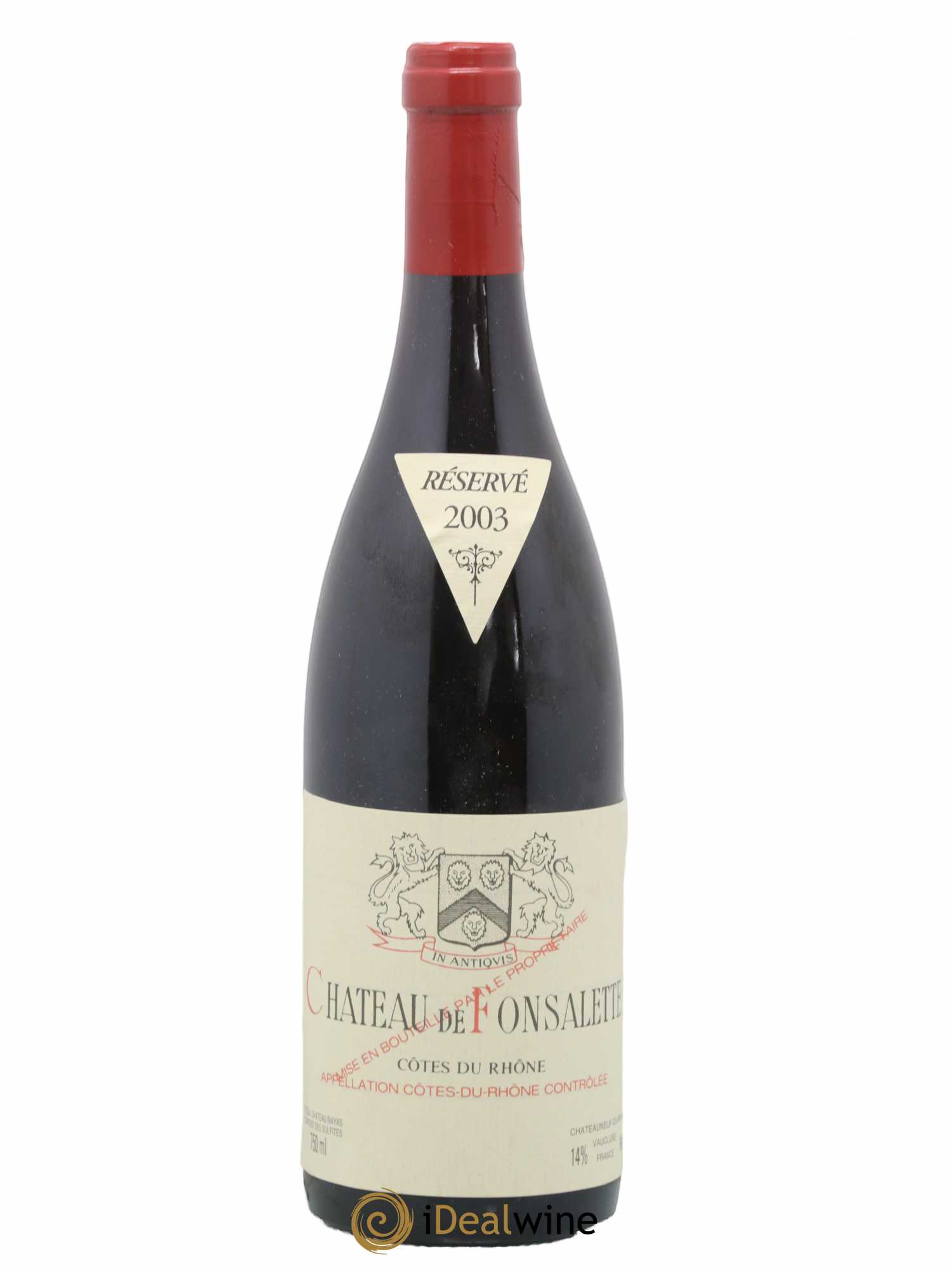 Côtes-du-Rhône Château de Fonsalette Emmanuel Reynaud 2003 - Lot de 1 bouteille - 0
