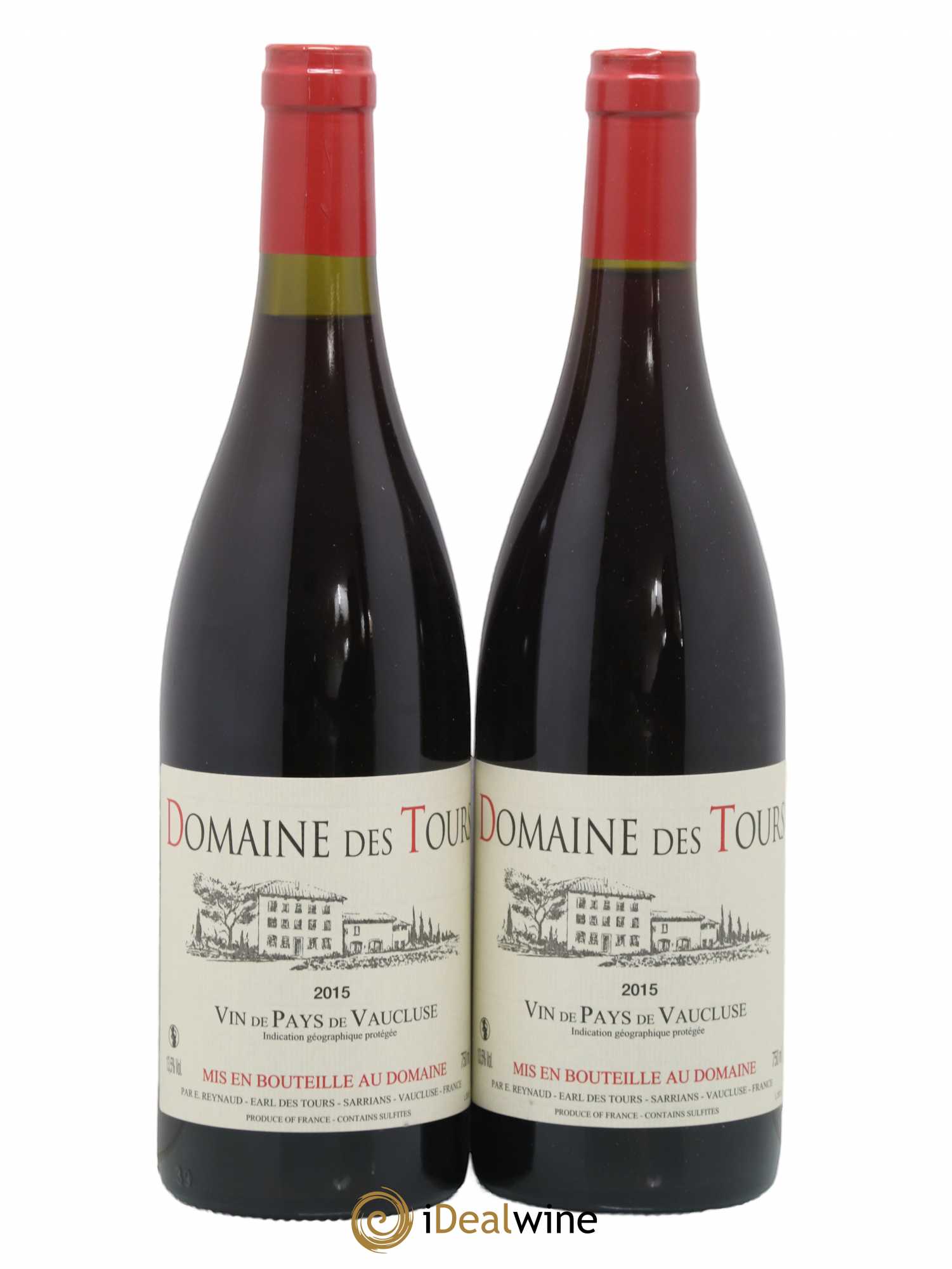 Vaucluse (Vin de Pays de Vaucluse) Domaine des Tours Emmanuel Reynaud 2015 - Lot de 2 bouteilles - 0