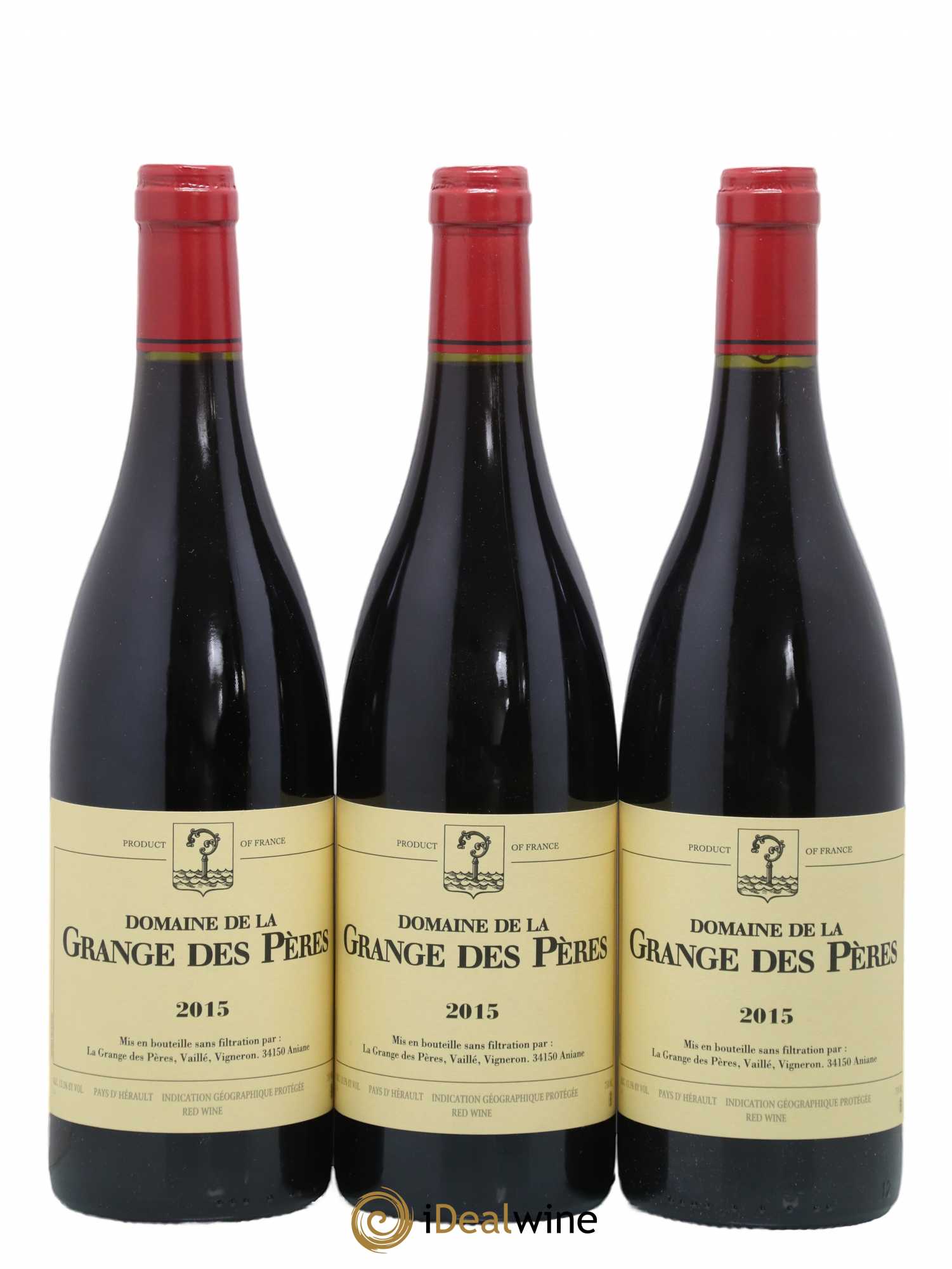 Pays d'Hérault Grange des Pères Laurent Vaillé 2015 - Lot de 3 bouteilles - 0