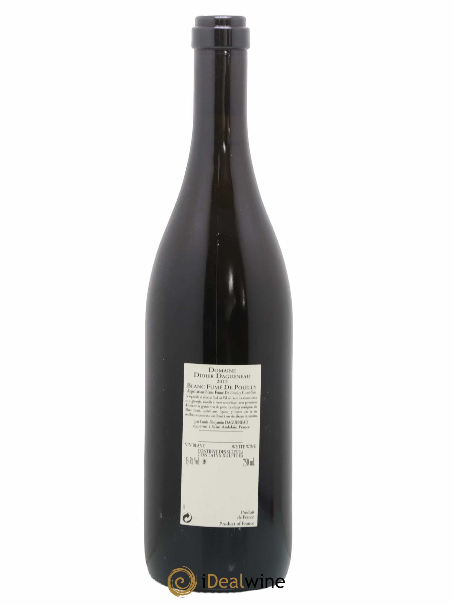 Vin de France (anciennement Pouilly-Fumé) Buisson Renard Dagueneau (Domaine Didier - Louis-Benjamin) 2015 - Lot de 1 bouteille - 1
