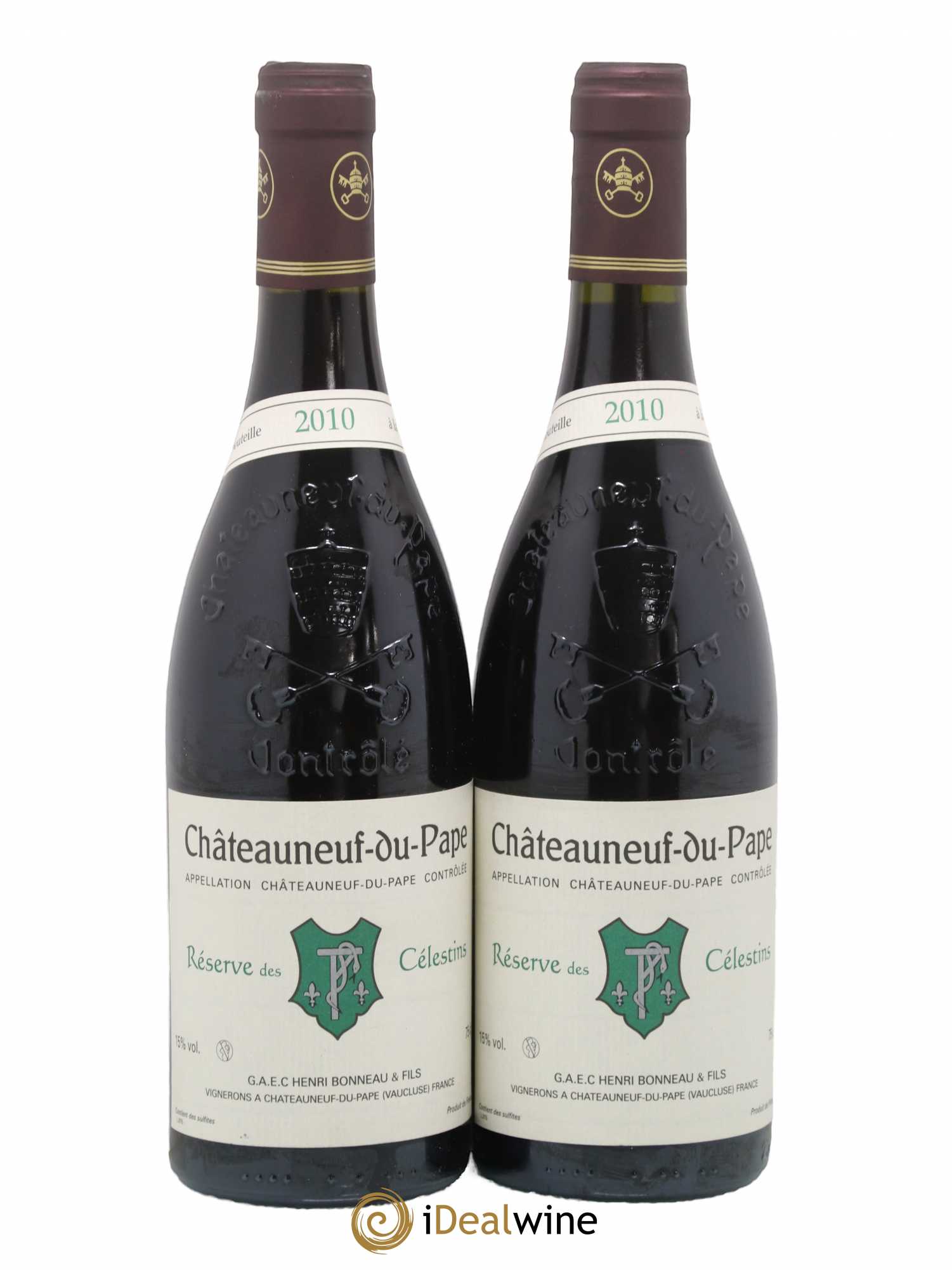 Châteauneuf-du-Pape Réserve des Célestins Henri Bonneau & Fils 2010 - Lot de 2 bouteilles - 0