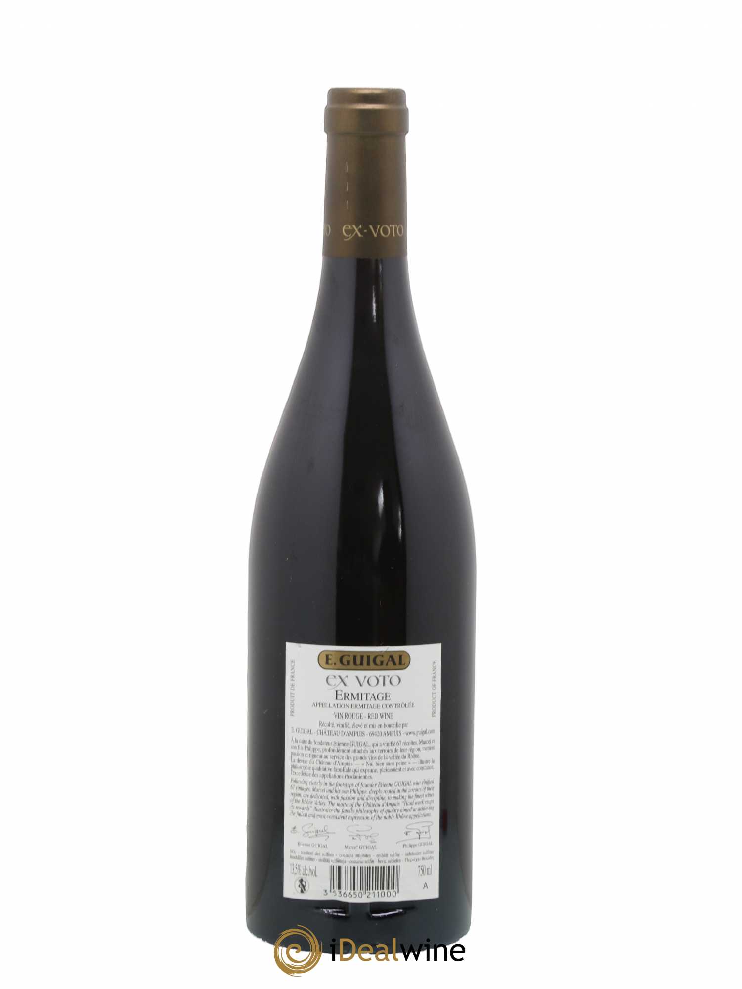 Ermitage Ex Voto Guigal 2010 - Lot de 1 bouteille - 1