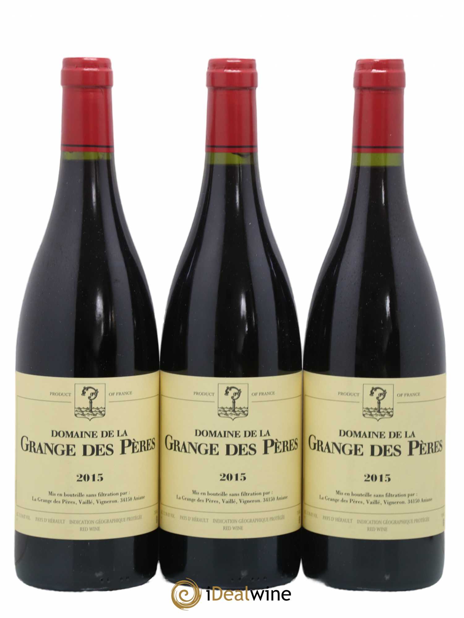 Pays d'Hérault Grange des Pères Laurent Vaillé 2015 - Lot de 3 bouteilles - 0