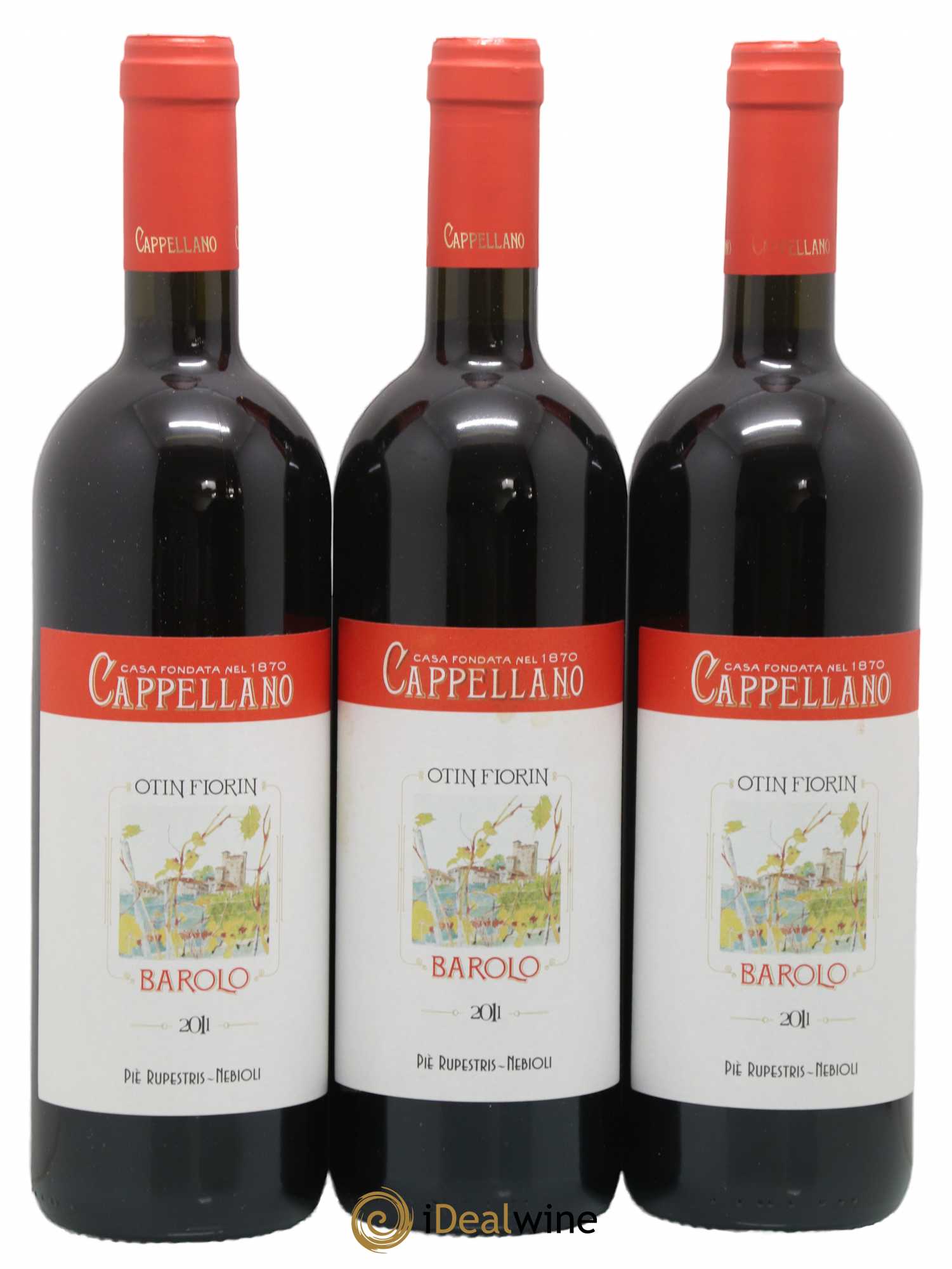 Barolo DOCG Pie Rupestris Cappellano 2011 - Lot de 3 bouteilles - 0
