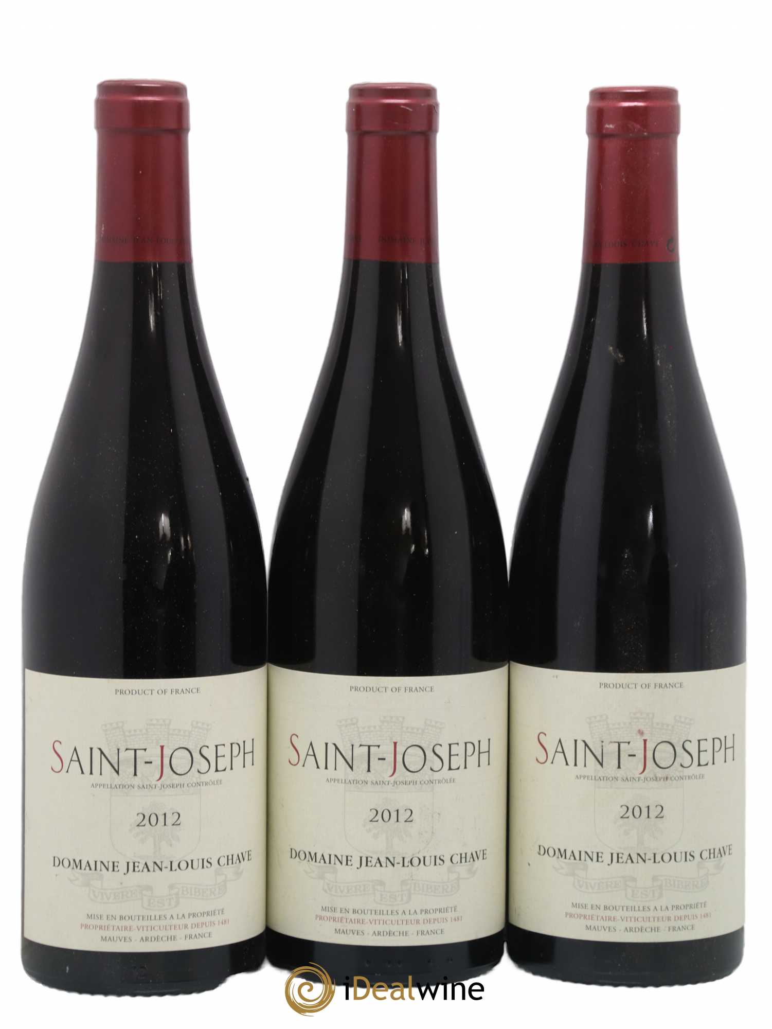 Saint-Joseph Jean-Louis Chave 2012 - Lot de 3 bouteilles - 0
