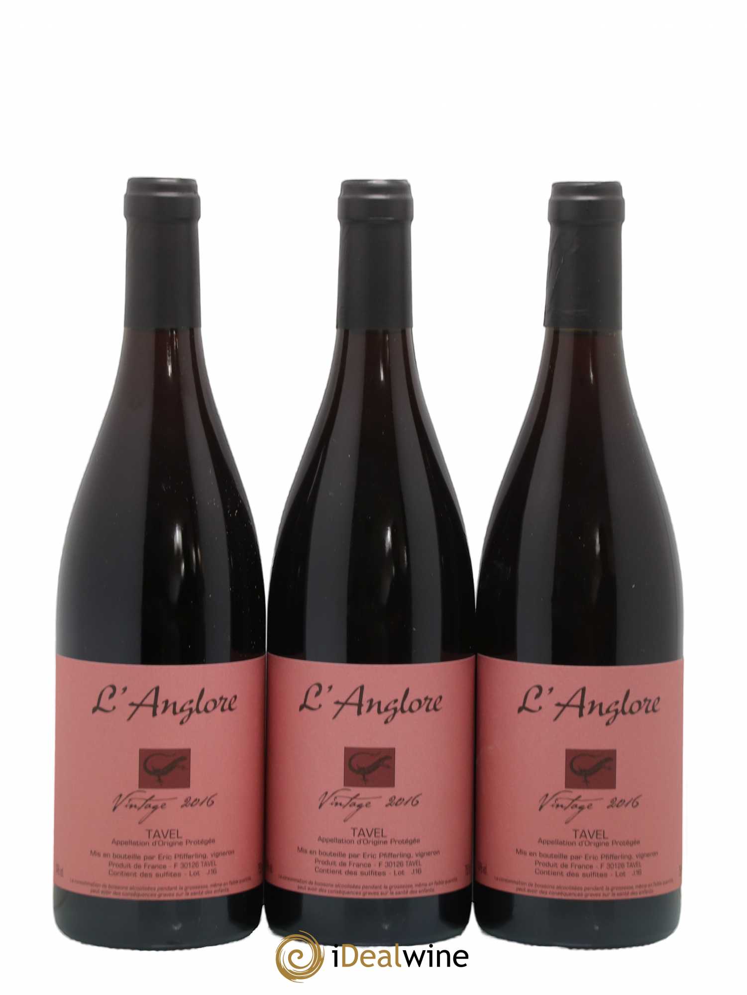 Tavel Vintage L'Anglore 2016 - Lot de 3 bouteilles - 0